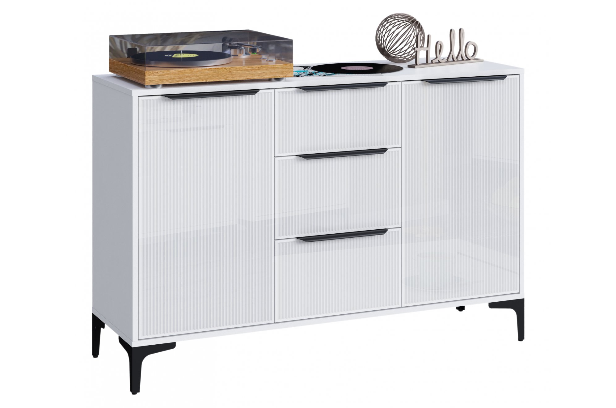 Комод Иадама белый / белый глянец