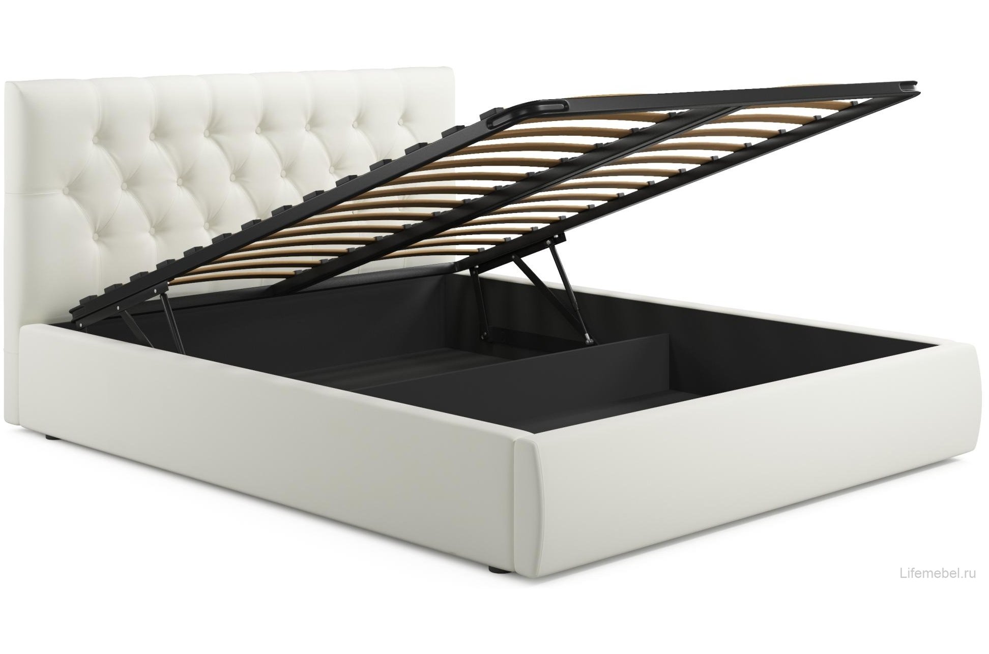 Двуспальная кровать Verona 180х200 с ПМ бежевый велюр