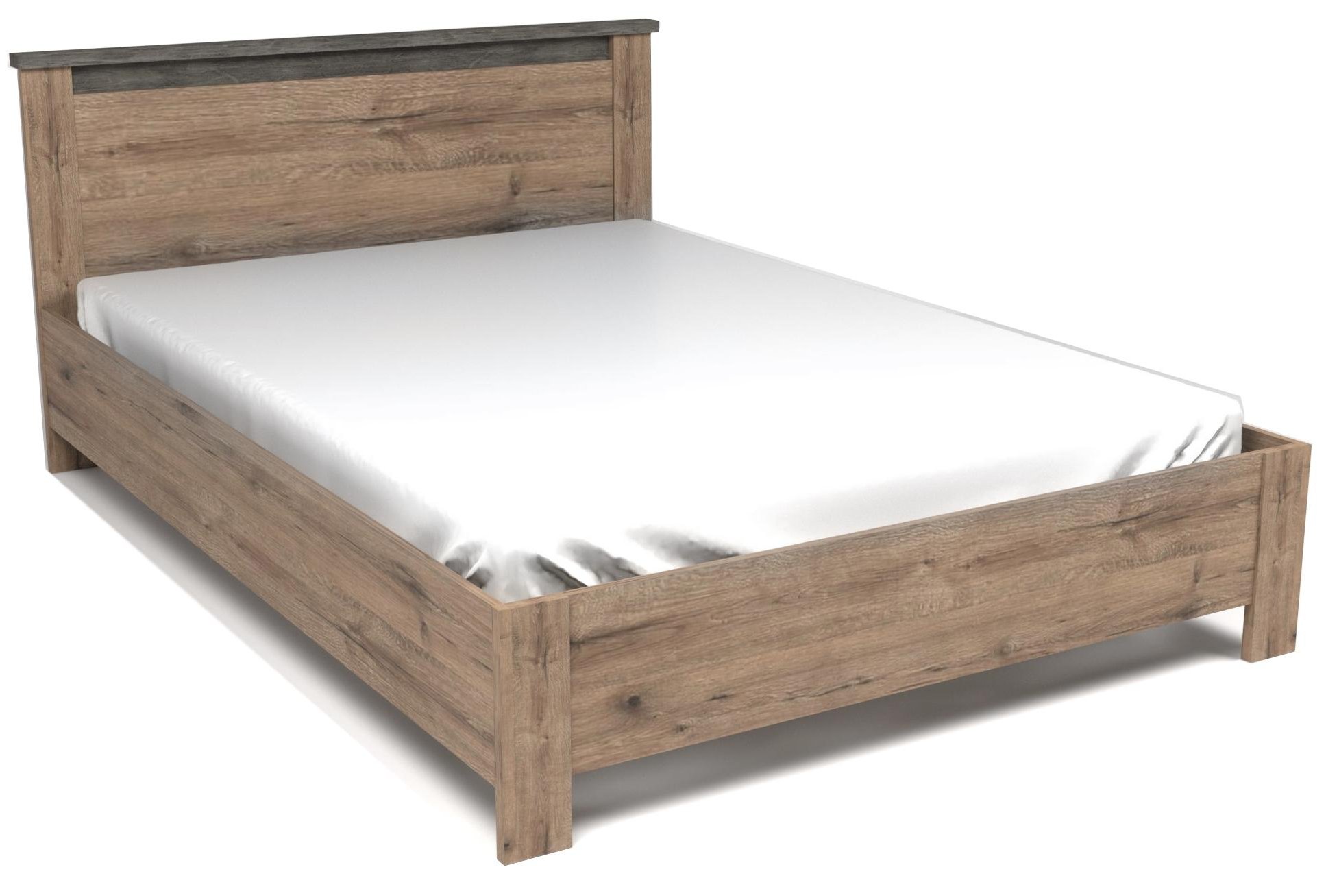 Полутораспальная кровать Денвер 140х200 дуб веллингтон