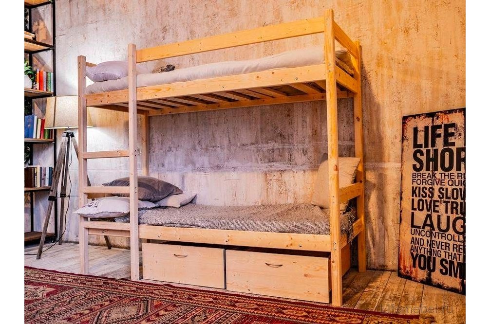 Двухъярусная кровать Алита 70х160 с матрасом