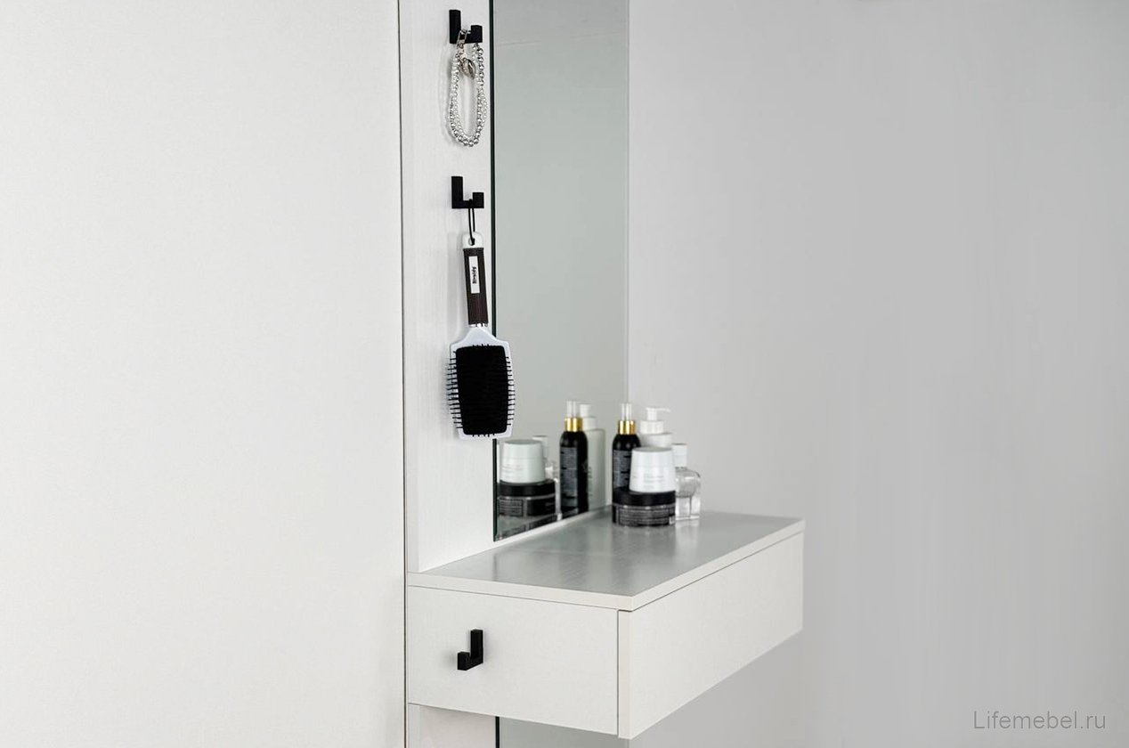 Зеркало Мерси белое дерево