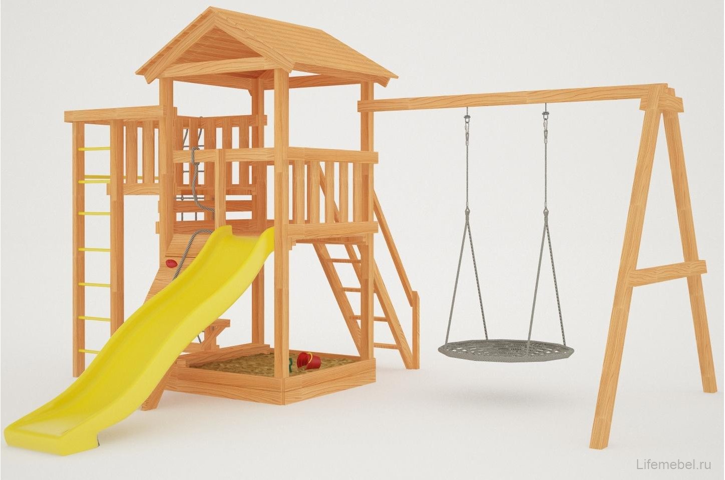 Детская площадка Савушка Мастер 3 с качелями