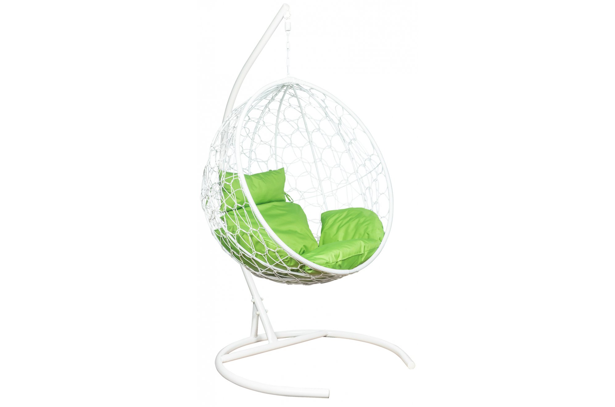 Подвесное кресло Leset Луна белое / зеленое яблоко