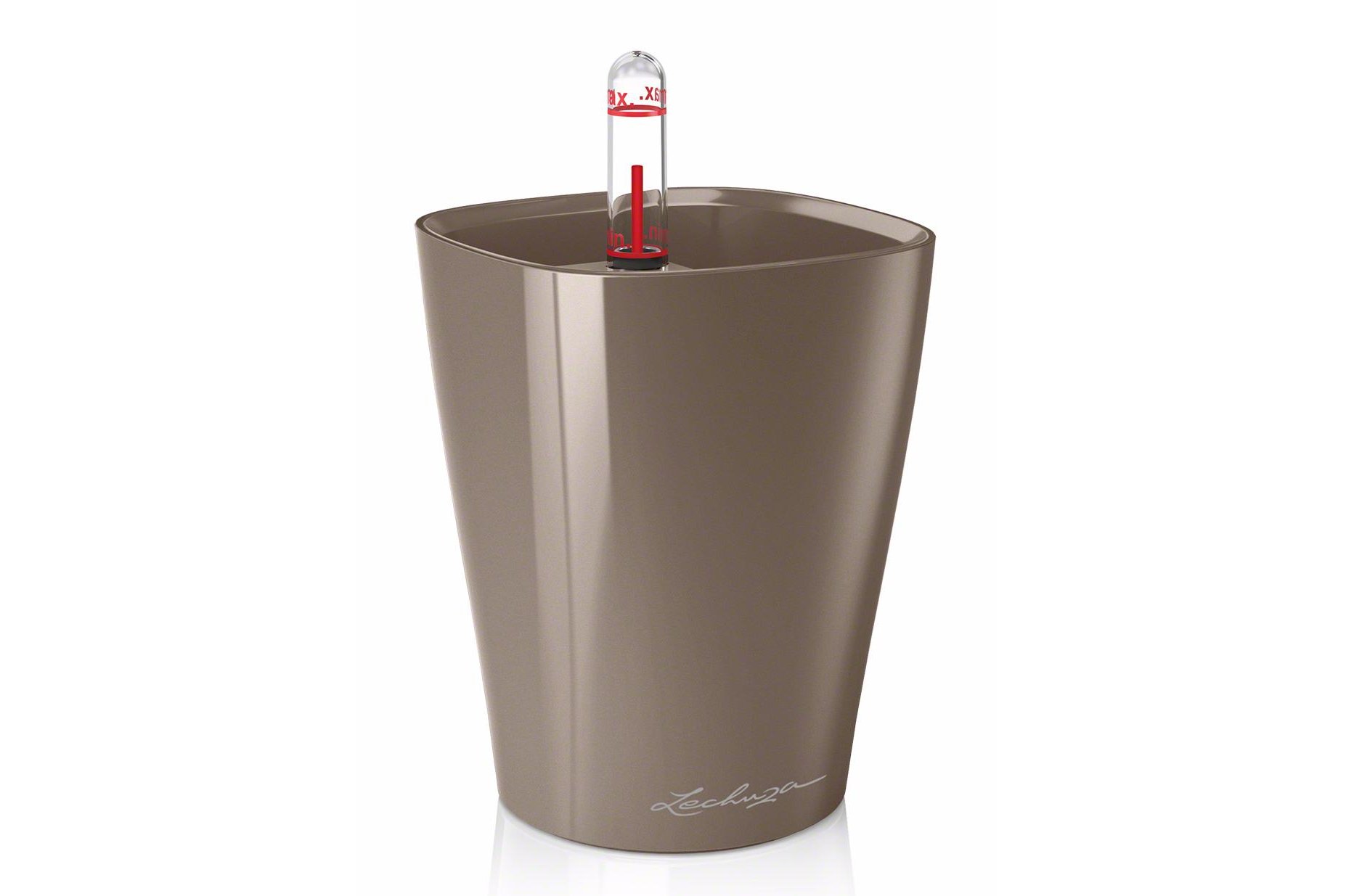 Кашпо Lechuza 14959 MINI-DELTINI серо-коричневый блестящий