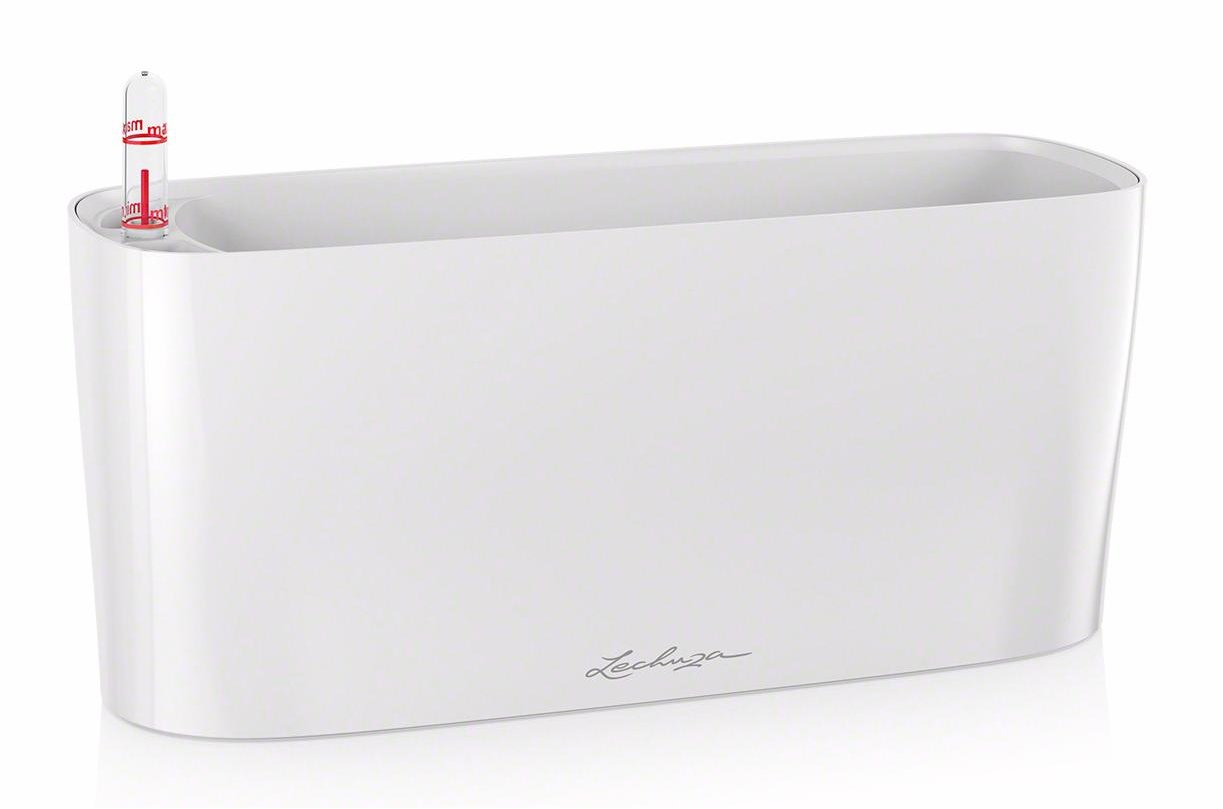 Кашпо Lechuza 15460 DELTA 10 белый блестящий