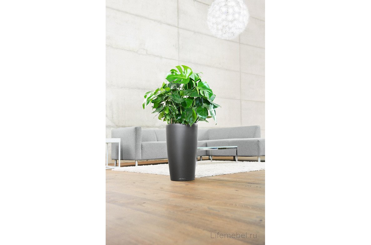 Кашпо Lechuza 15780 RONDO 32 Белый блестящий