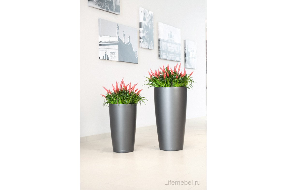 Кашпо Lechuza 15780 RONDO 32 Белый блестящий