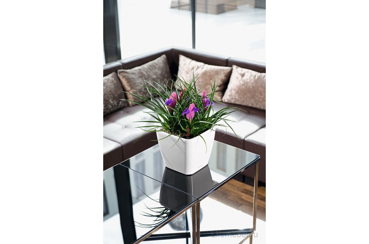 Кашпо Lechuza 16123 QUADRO LS 21 Антрацитовый металлик