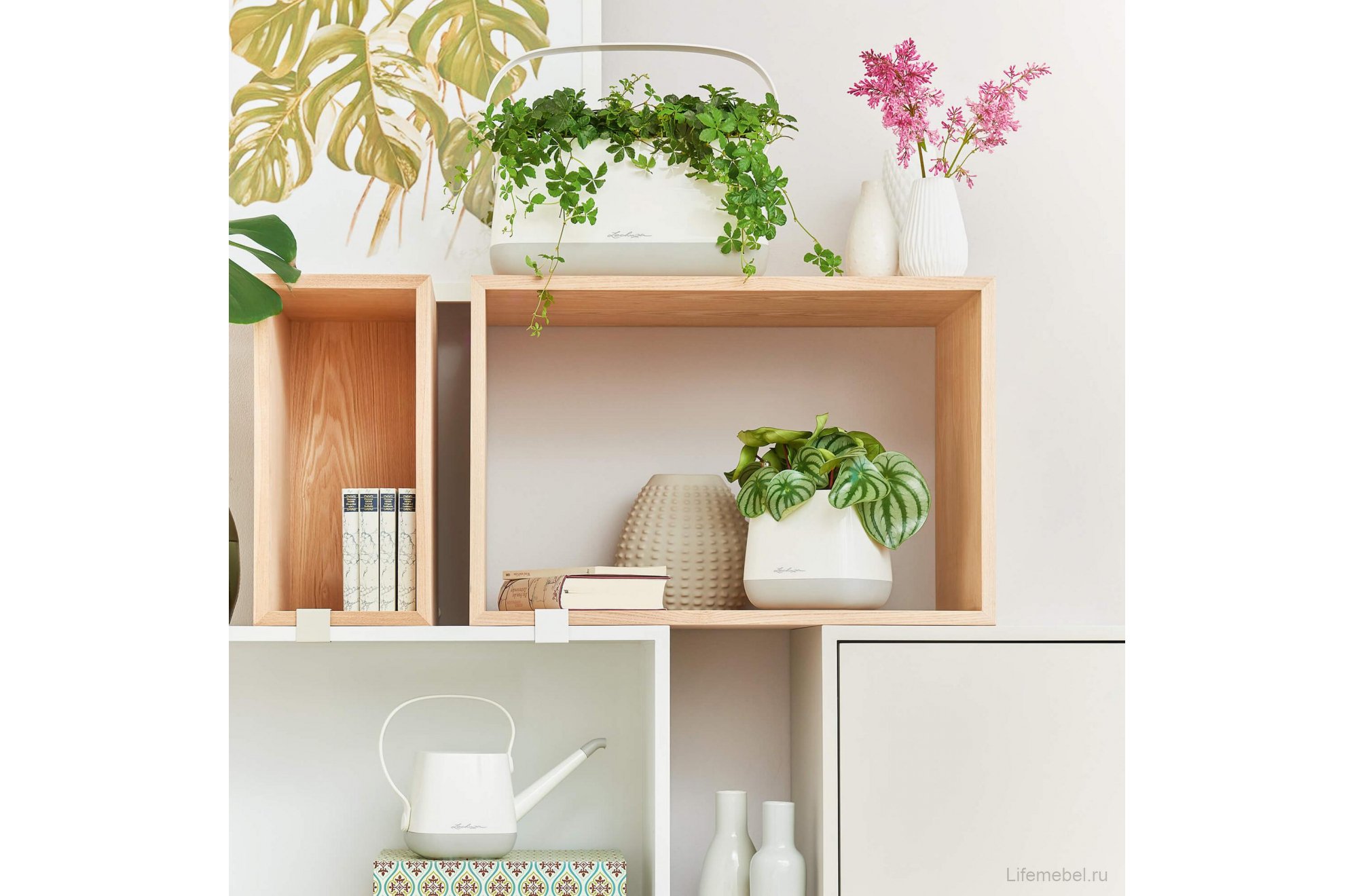 Кашпо Кашпо Юла белое / серое