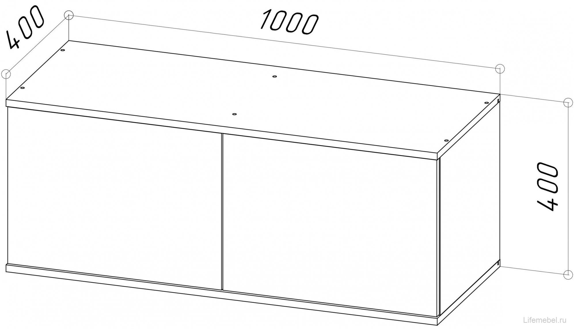 Шкаф навесной Шторм 100 белый
