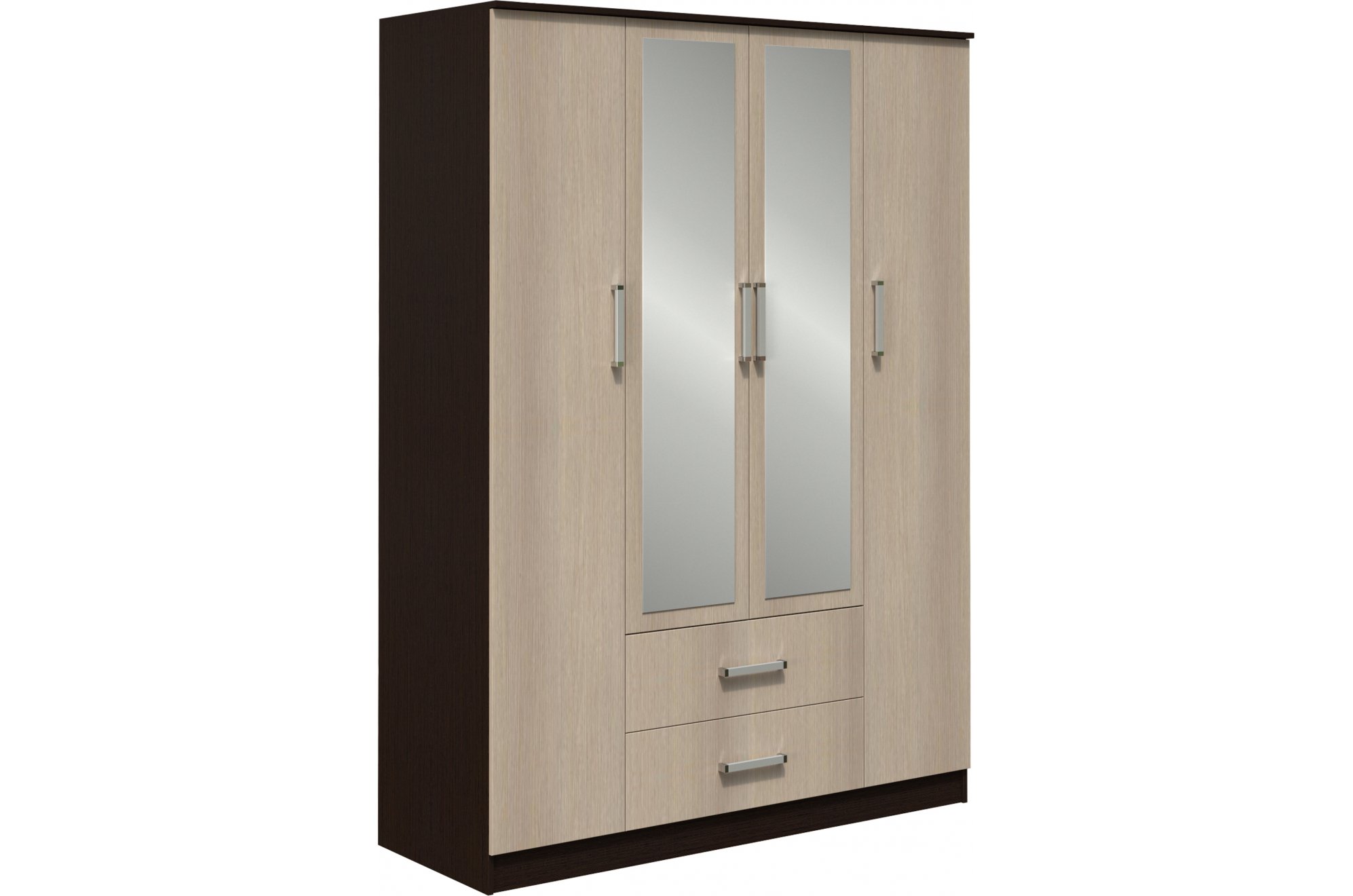 Шкаф четырехдверный Фиеста венге / лоредо
