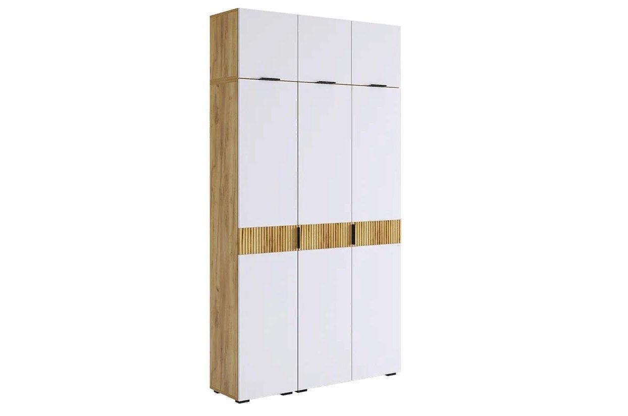 Шкаф Бери К2 дуб крафт золотой / белое дерево