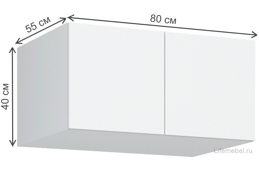 Шкаф Широн 800 белый / белый с антресолью