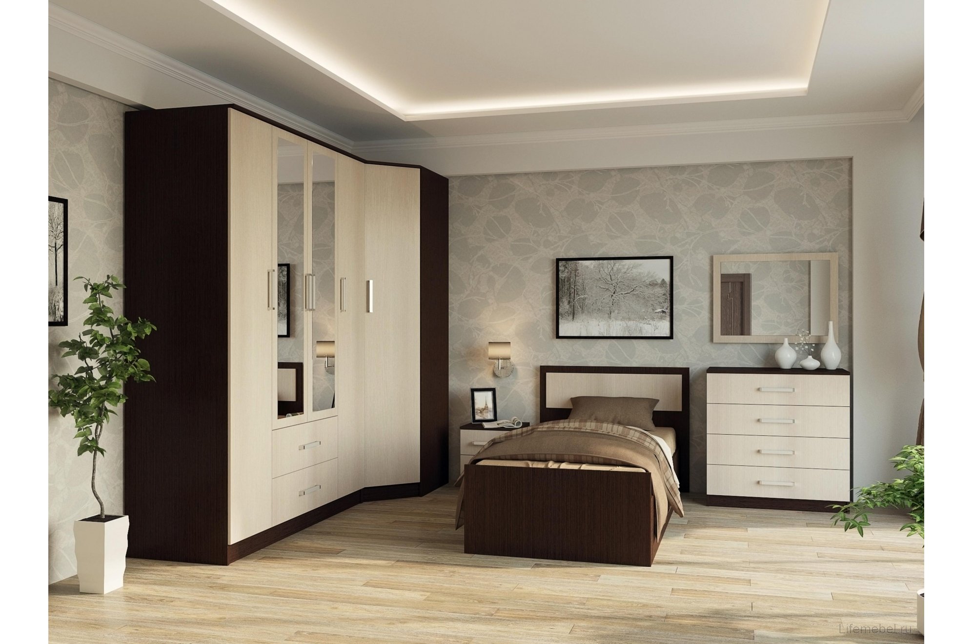 Шкаф угловой Фиеста венге / лоредо