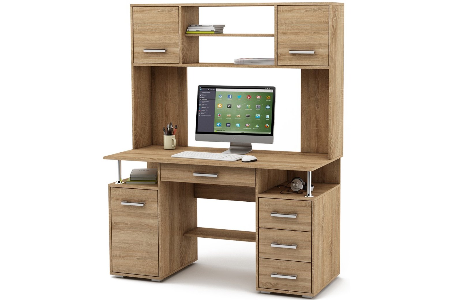 Компьютерный стол Амбер-18Я дуб сонома