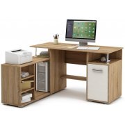 дуб сонома / белый