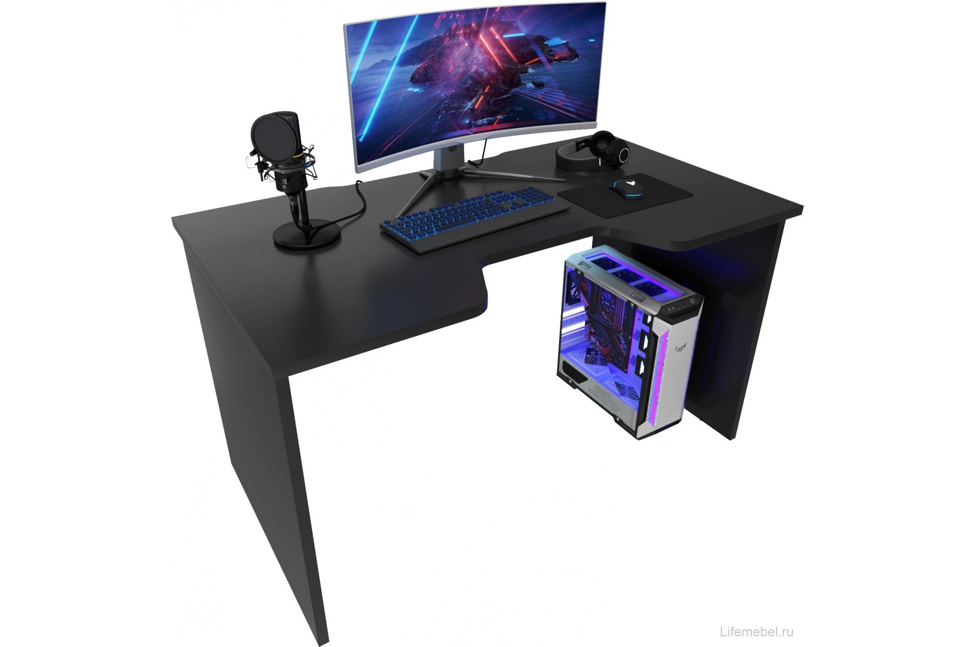 Компьютерный стол С-240 черный / черный