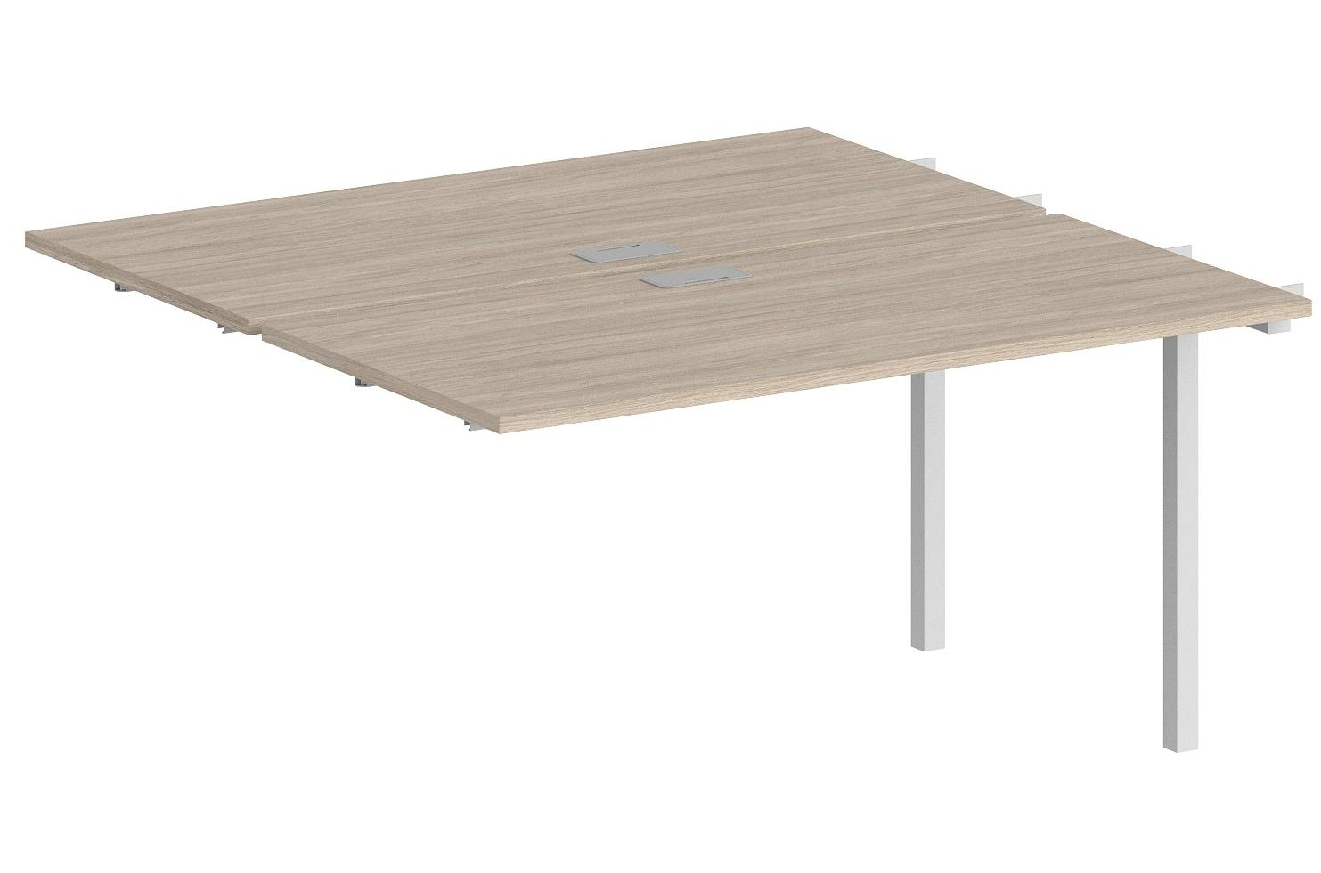 Приставка для письменного стола SG.211 2400х1238х750 40х40 дуб светлый / белый