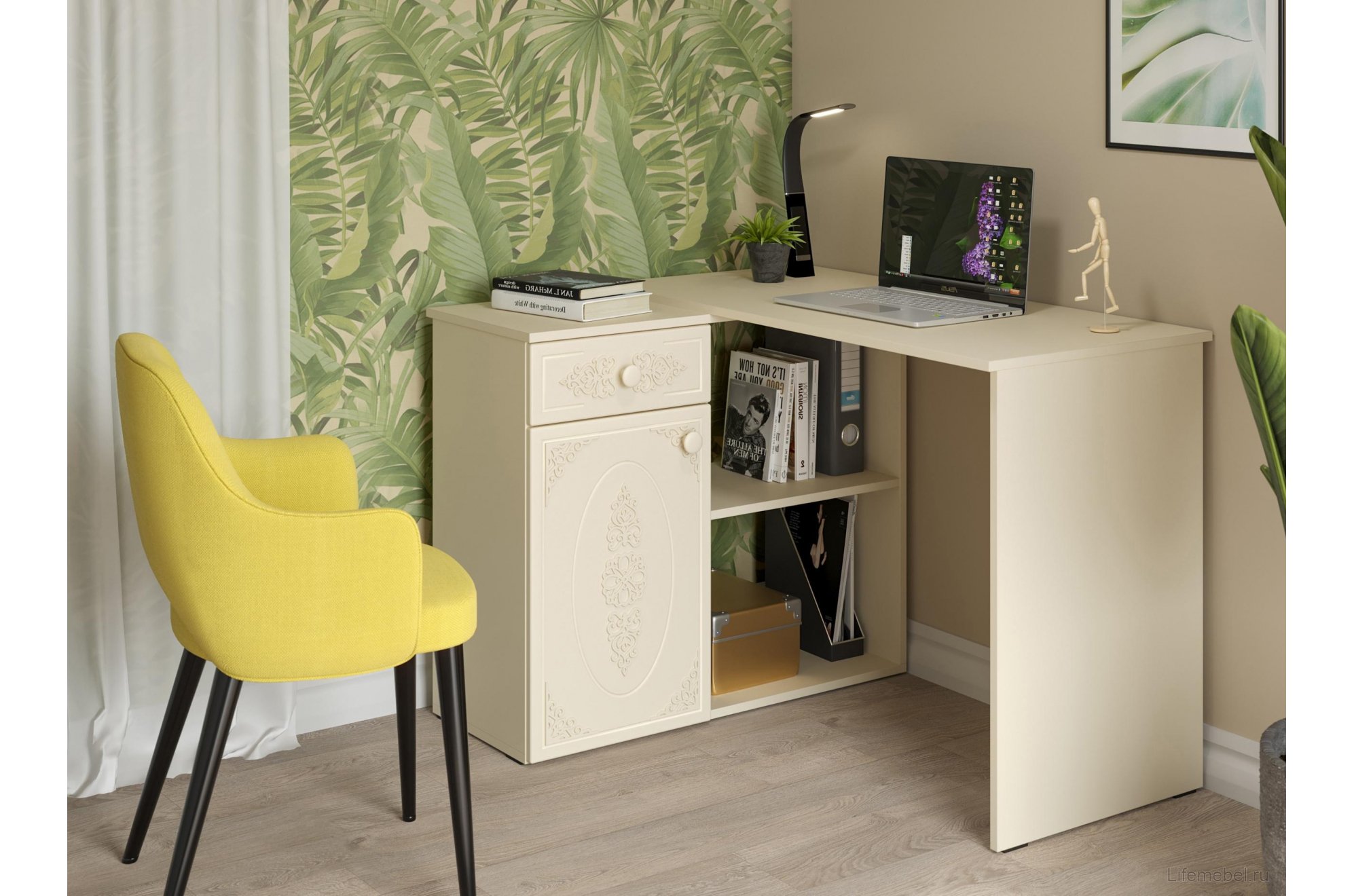 Письменный стол Ассоль плюс АС-67 ваниль