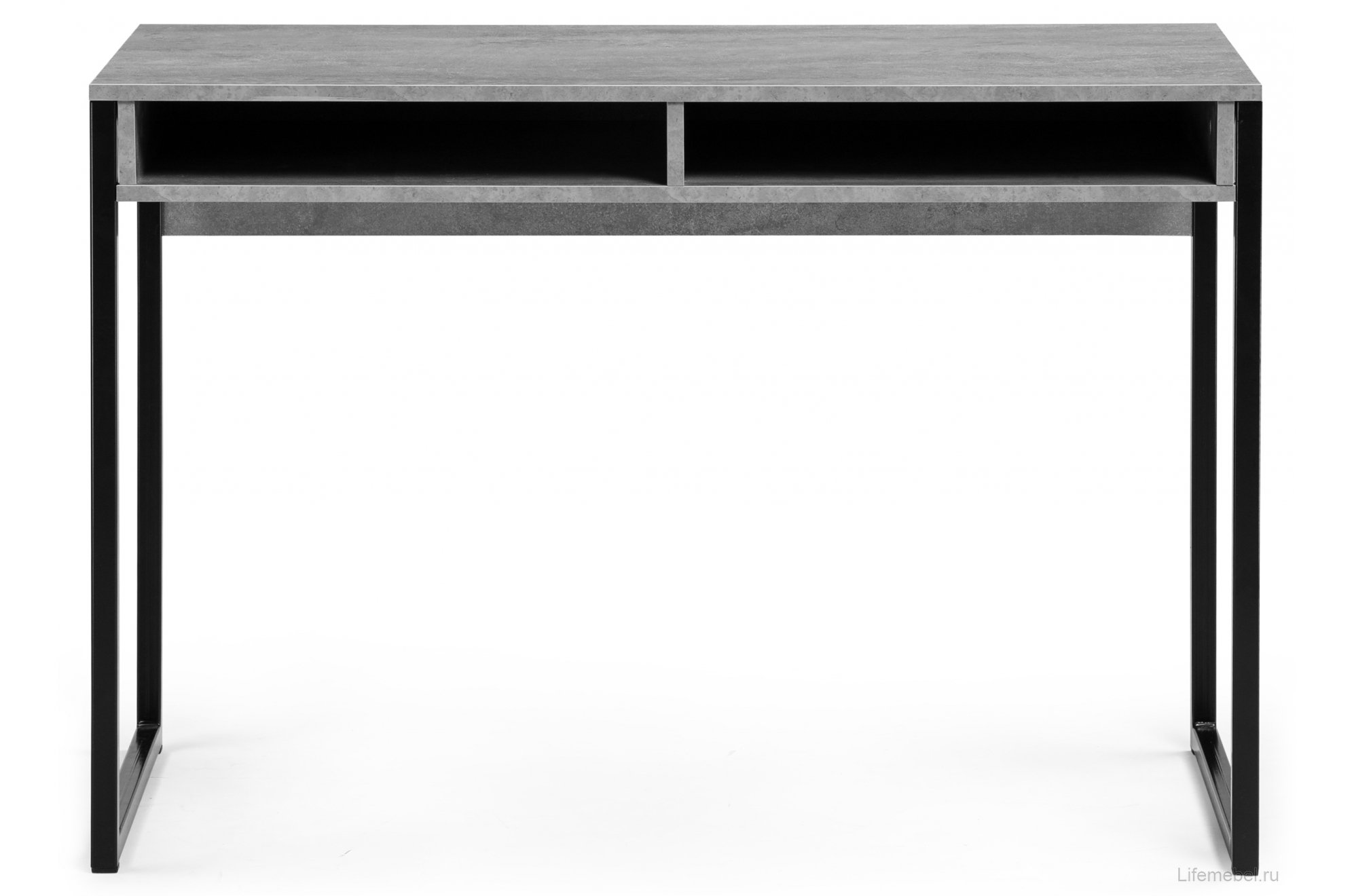 Письменный стол Леон Лофт бетон / черный матовый