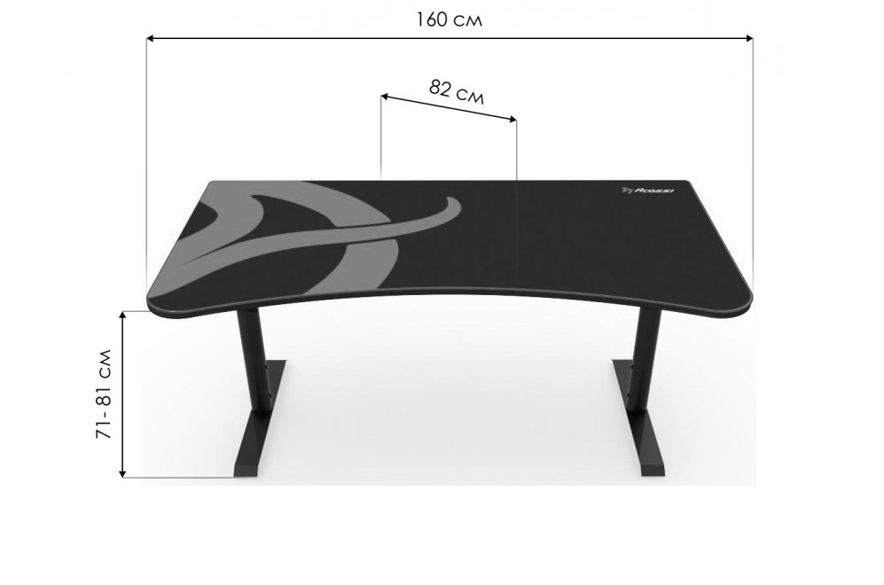 Стол компьютерный Arozzi Arena Gaming Desk pure black Стол компьютерный Arozzi Arena Gaming Desk pure black