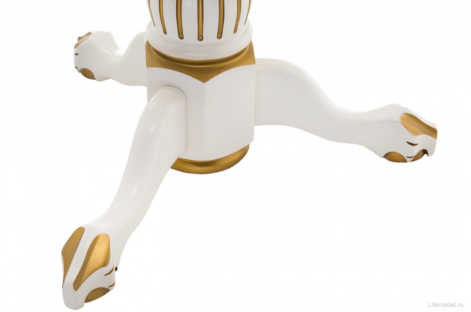 Журнальный столик Бернард молочный / золотая патина