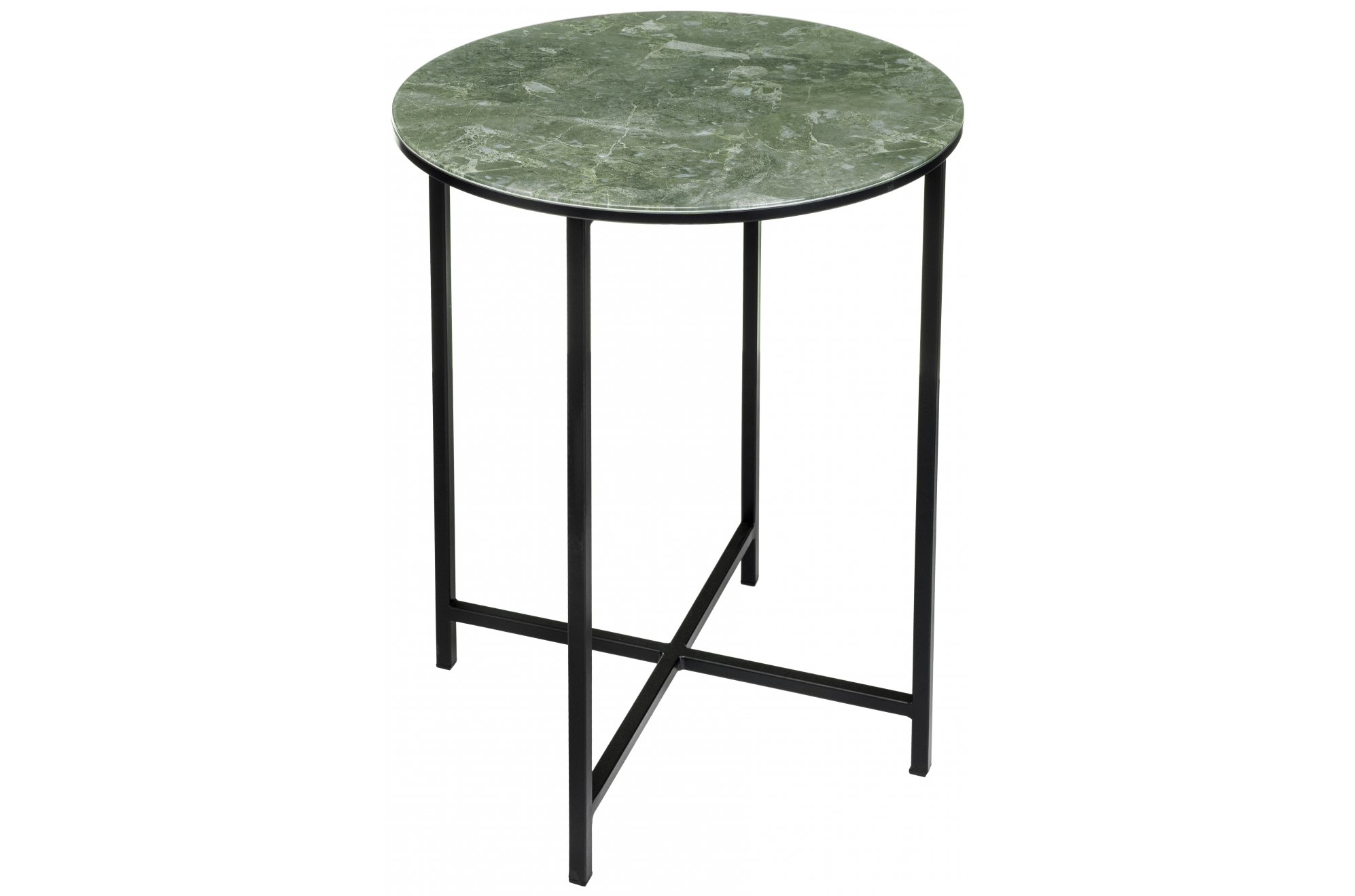 Журнальный столик Волопас серо-зеленый мрамор / черный