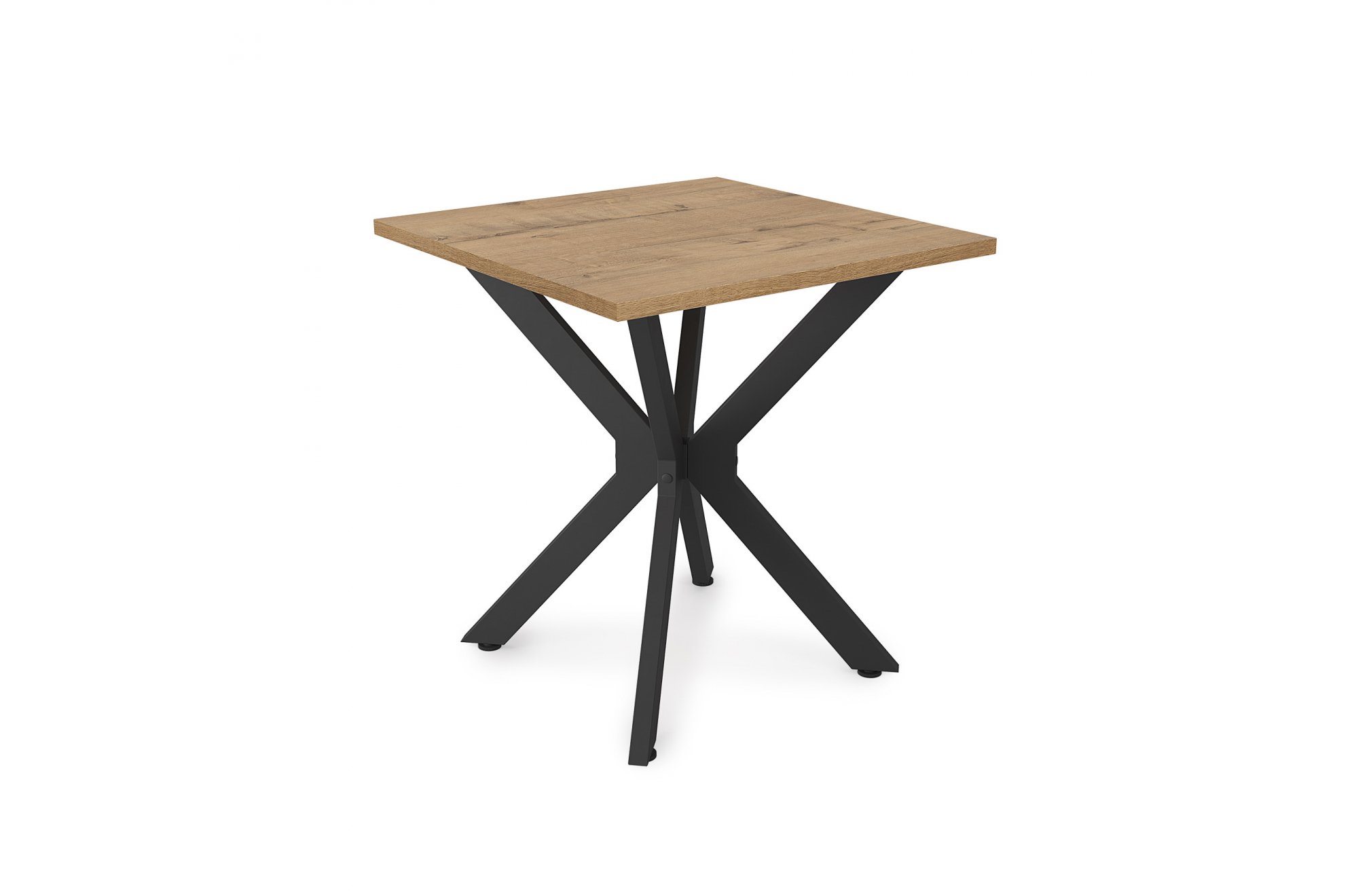 Стол BORN (700*700*750) teakwood/черный