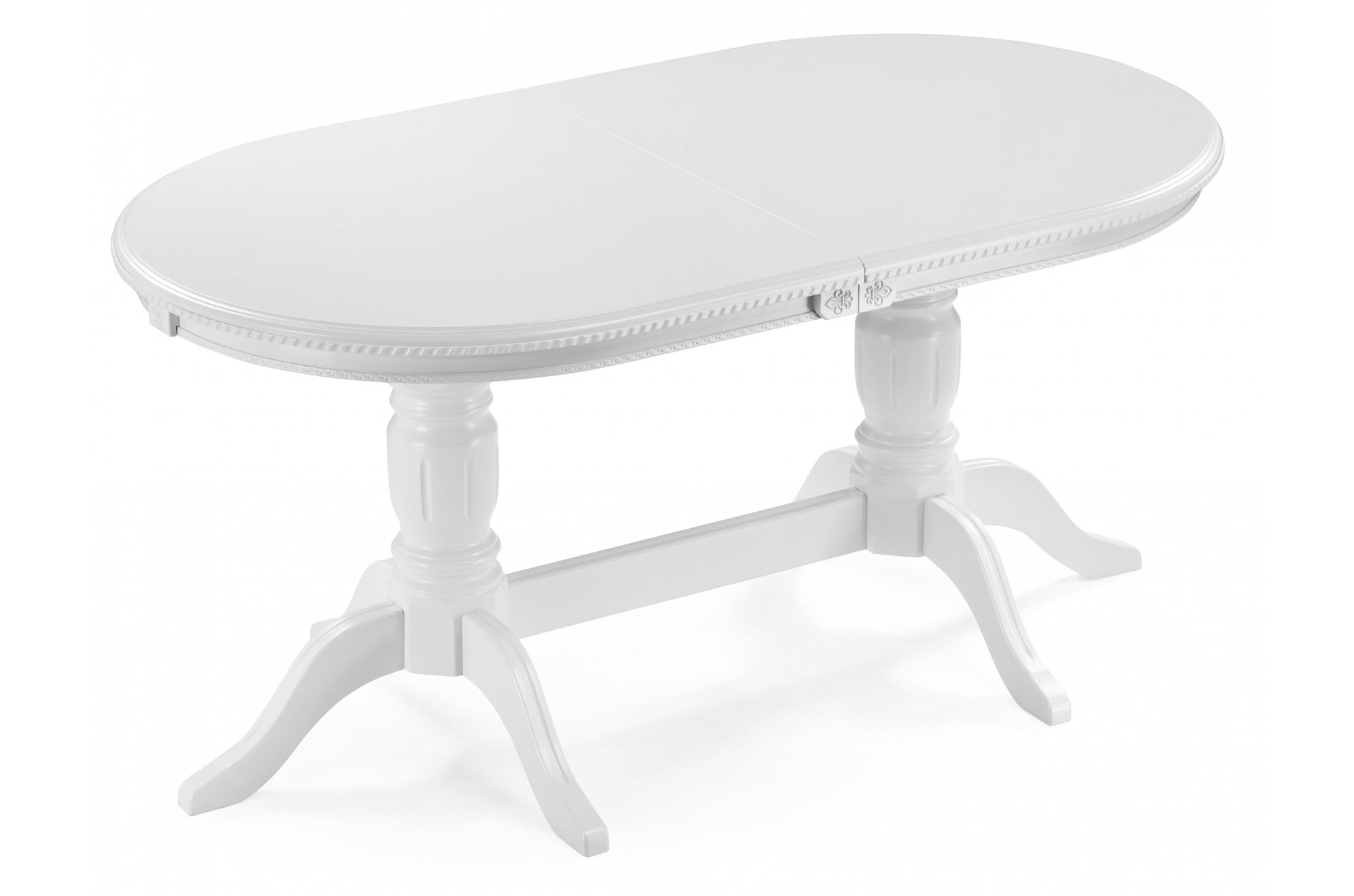 Деревянный стол Эвклаз овальный белый