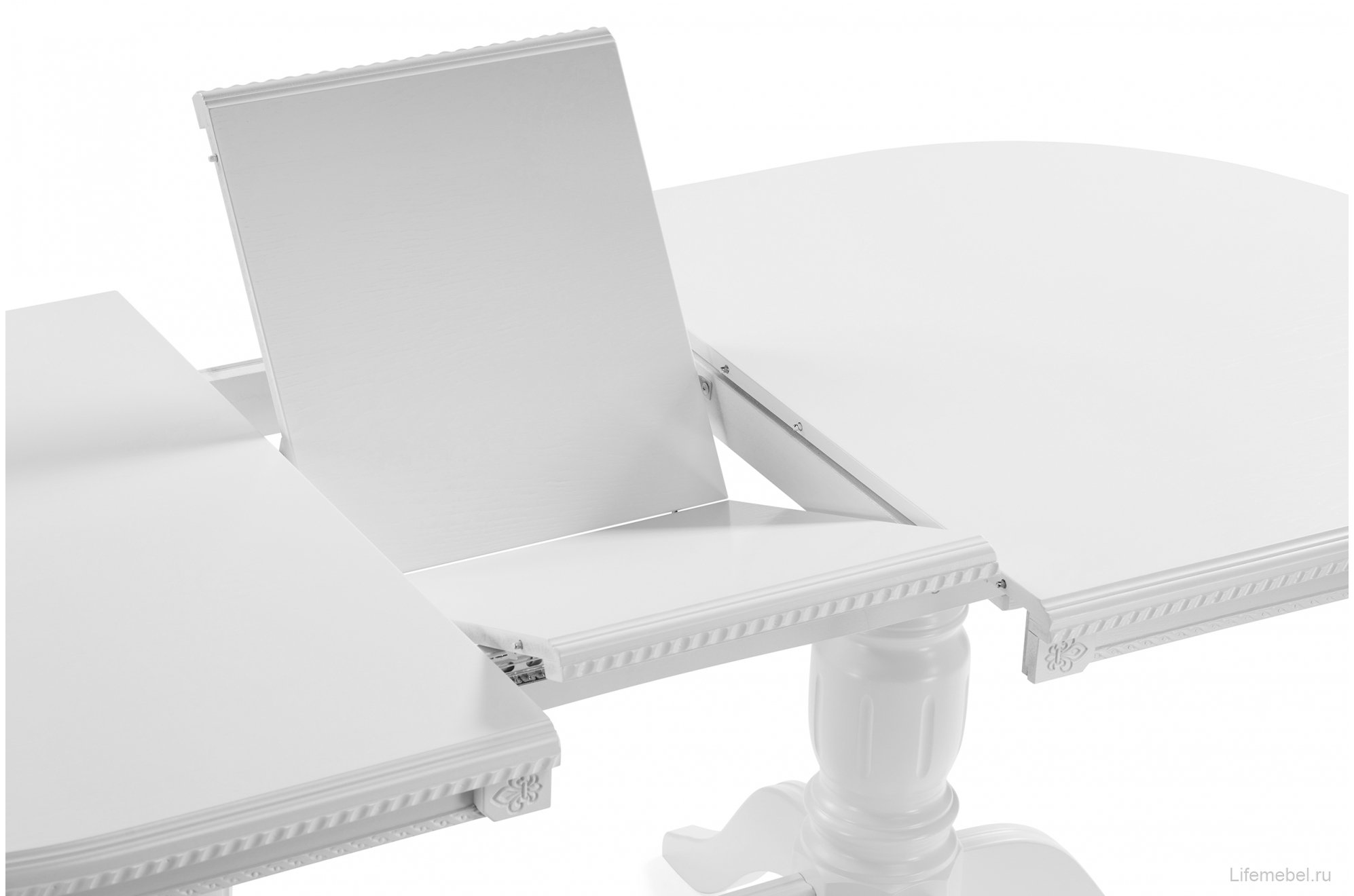 Деревянный стол Эвклаз овальный белый