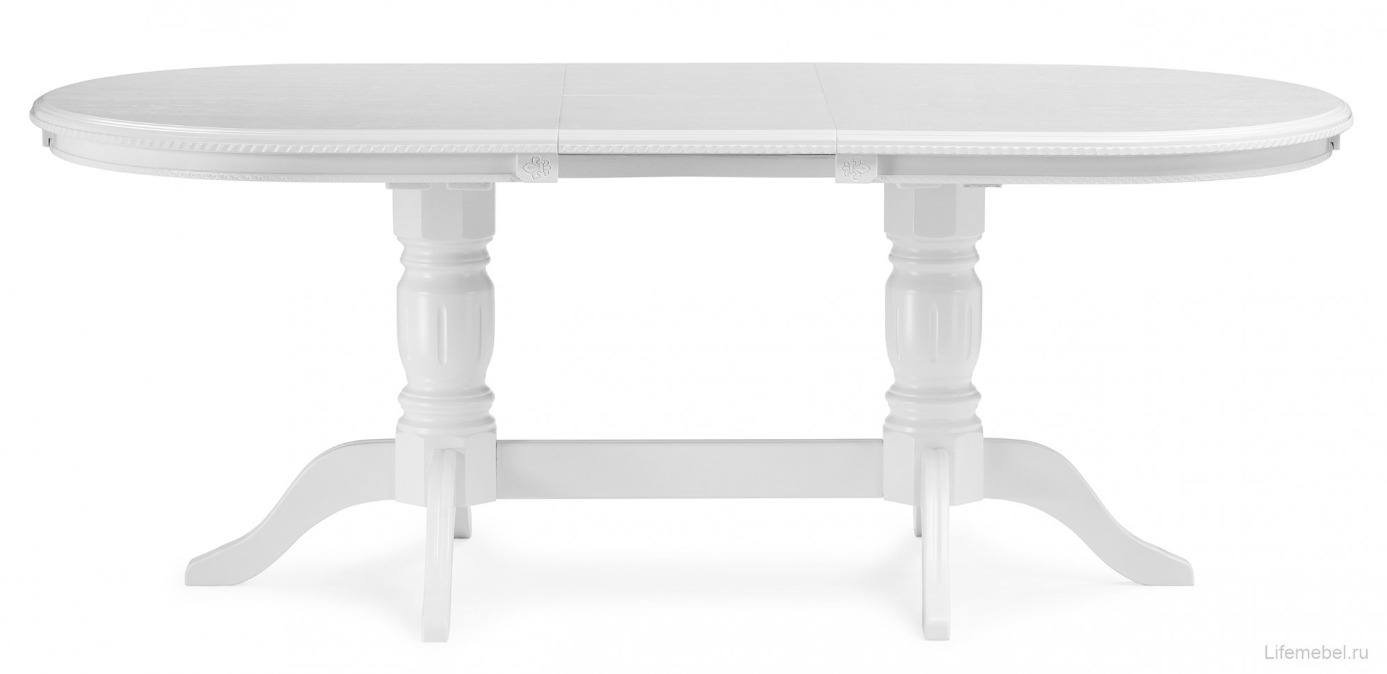 Деревянный стол Эвклаз овальный белый