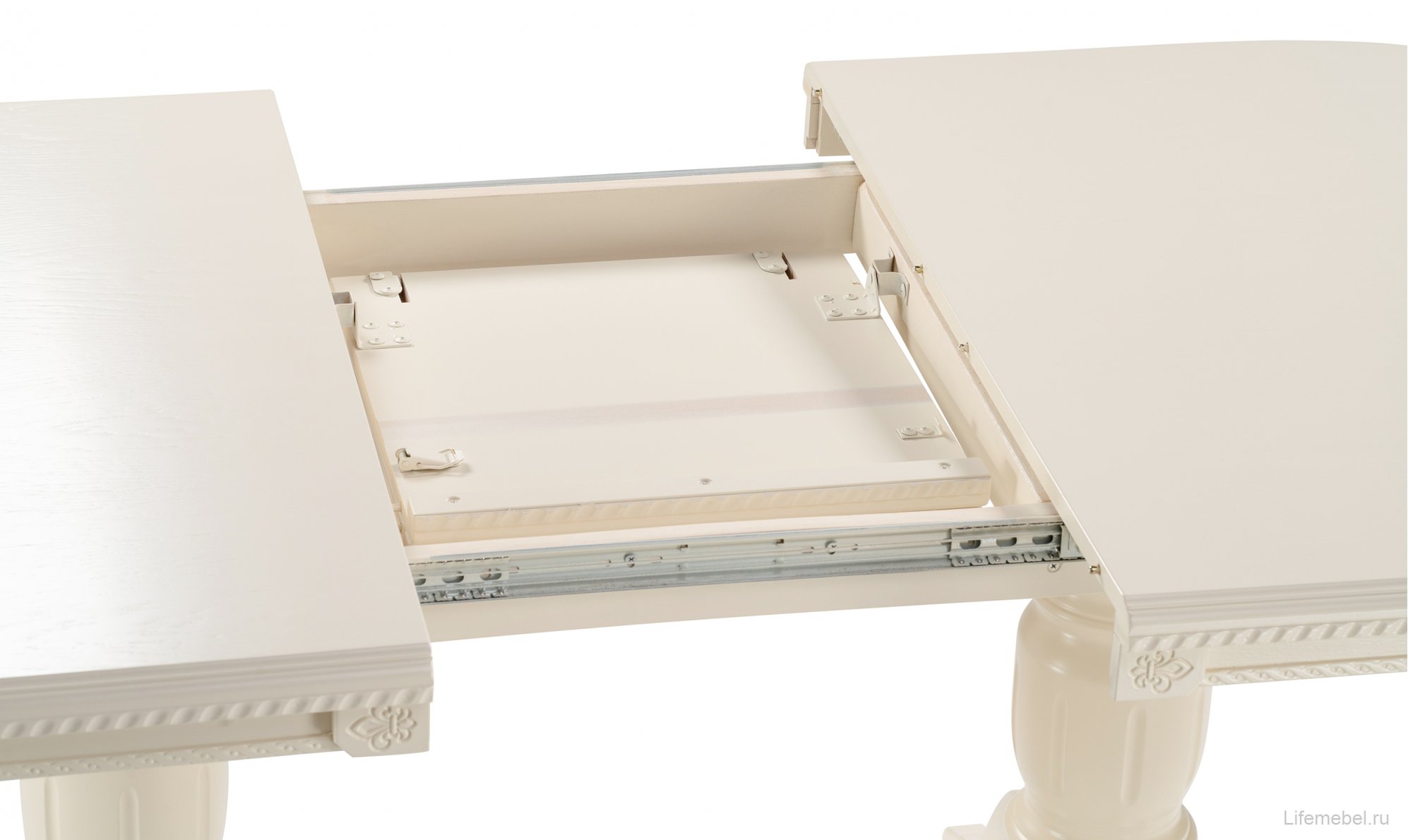 Деревянный стол Эвклаз овальный бежевый