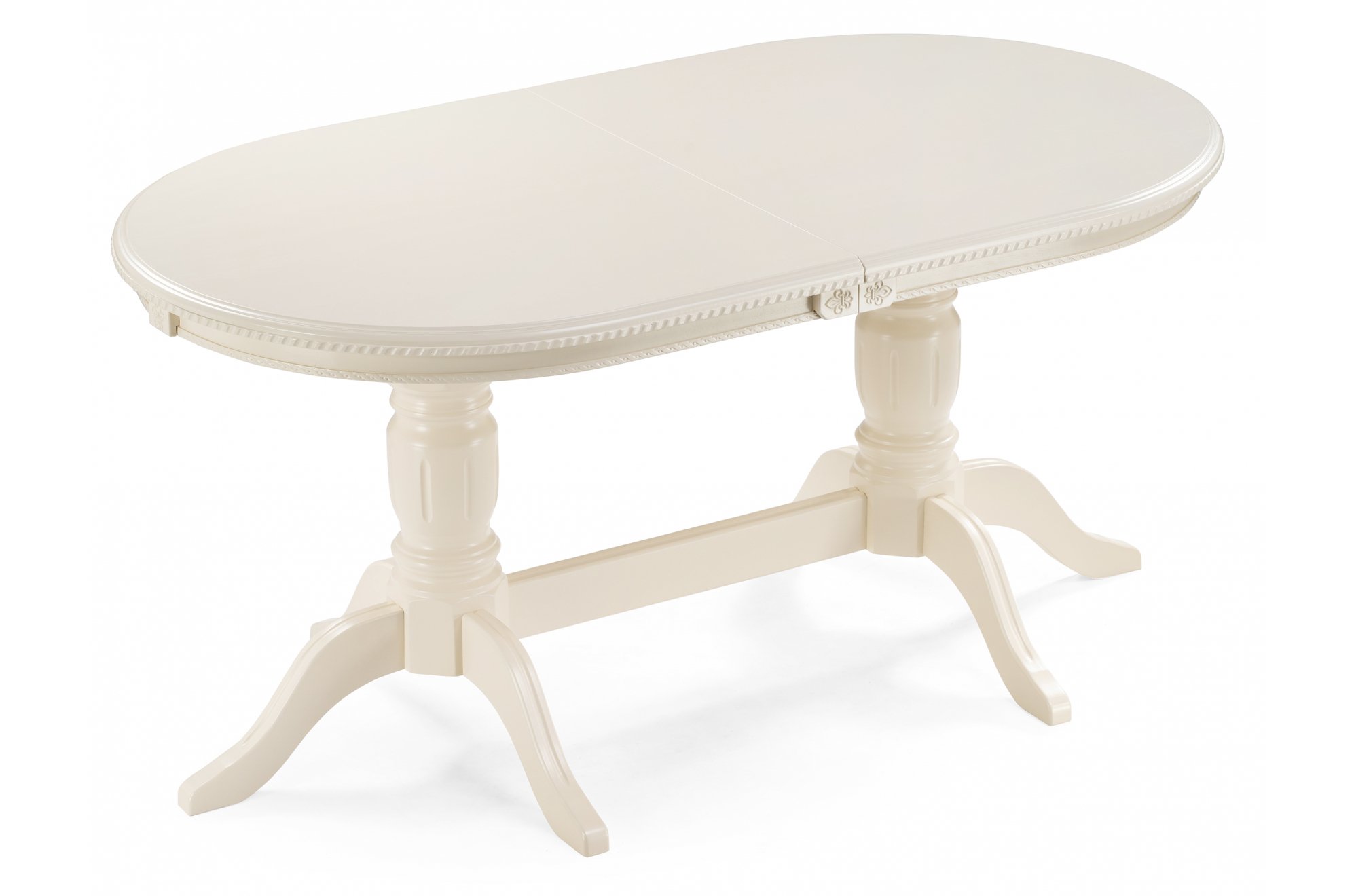 Деревянный стол Эвклаз овальный бежевый