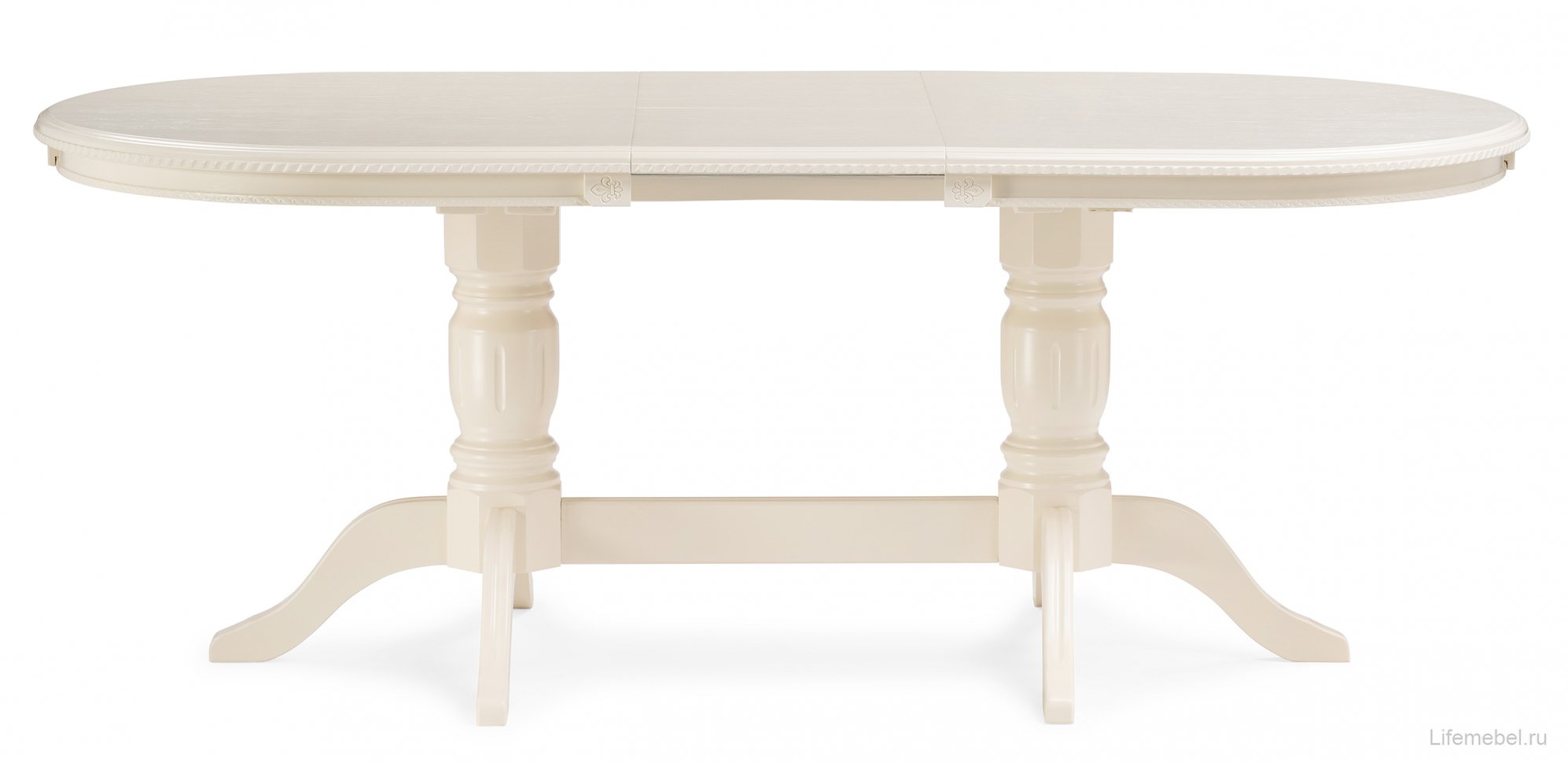 Деревянный стол Эвклаз овальный бежевый