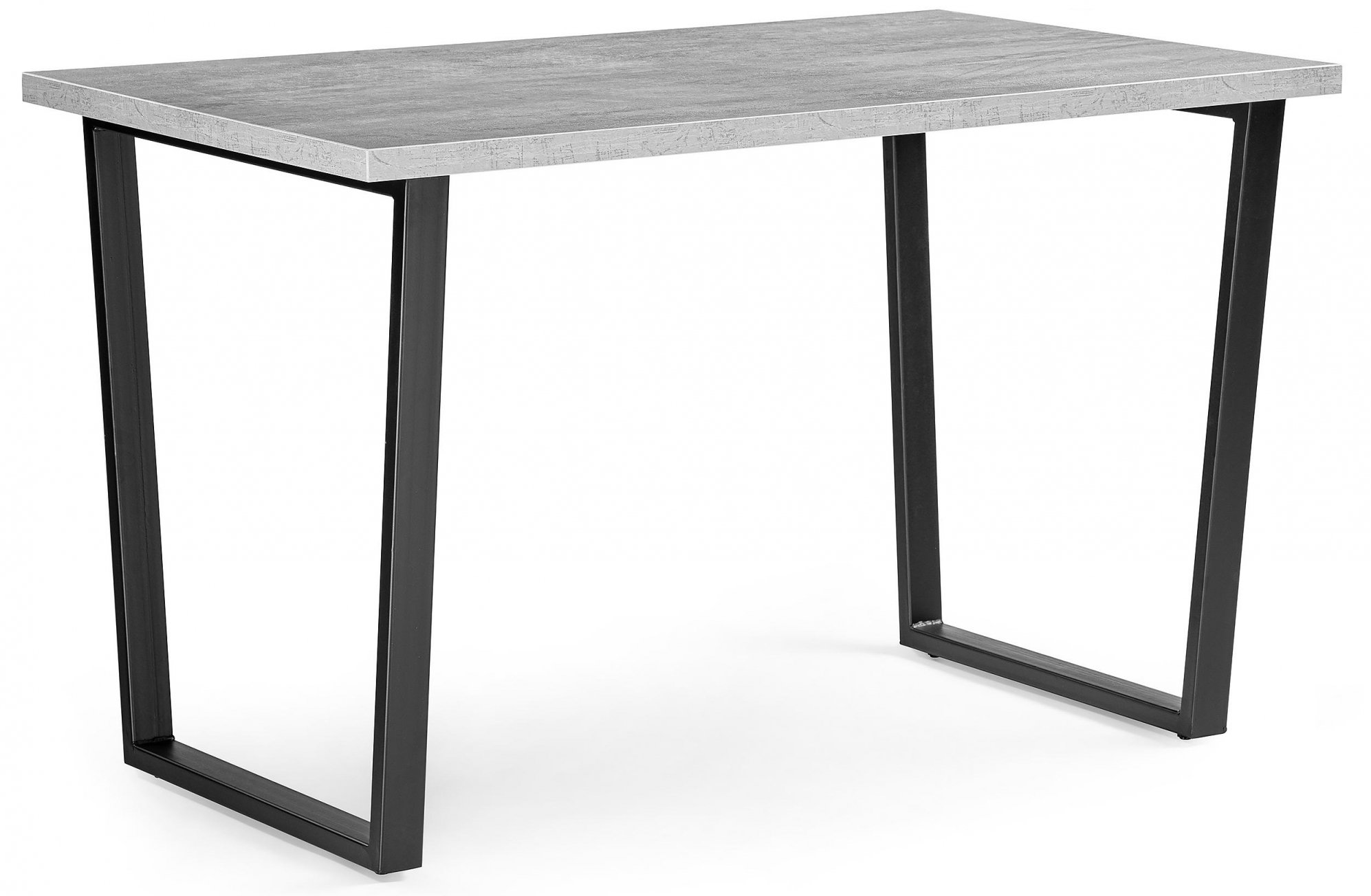 Стол Лота Лофт 140 25 мм черный матовый / бетон