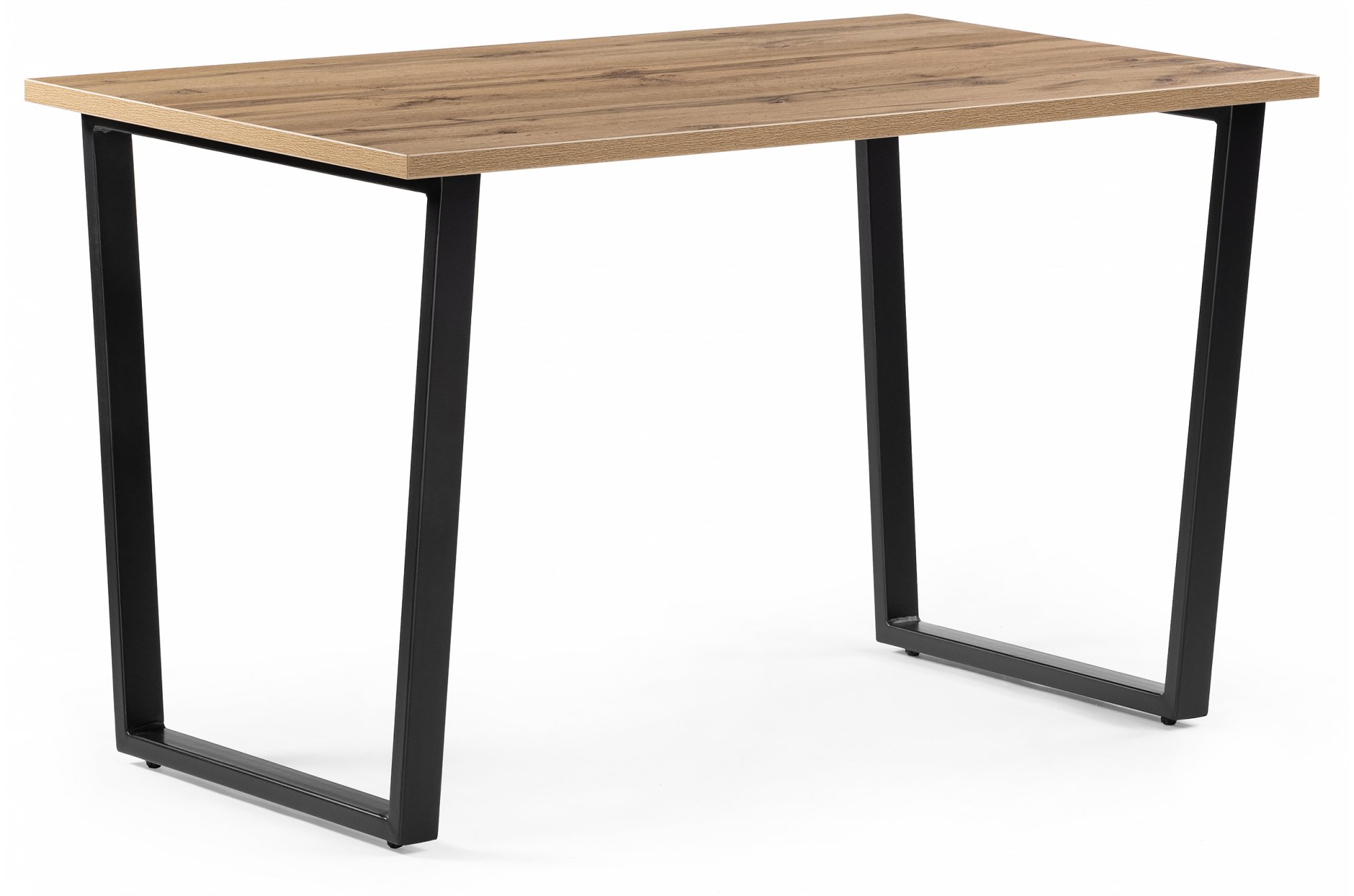 Стол Лота Лофт 140 25 мм черный матовый / дуб вотан