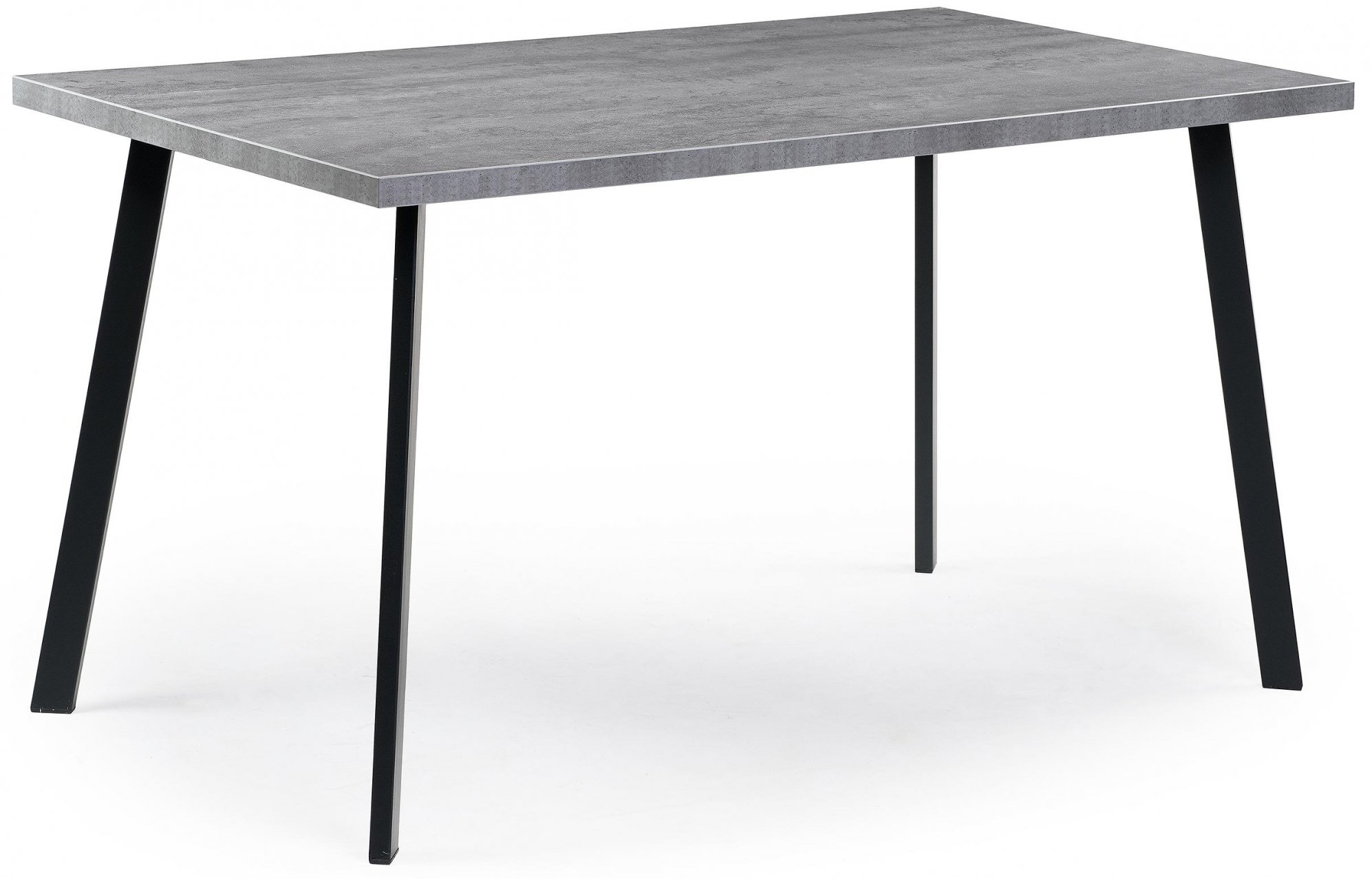 Деревянный стол Тринити Лофт 140х80 бетон светлый / черный матовый