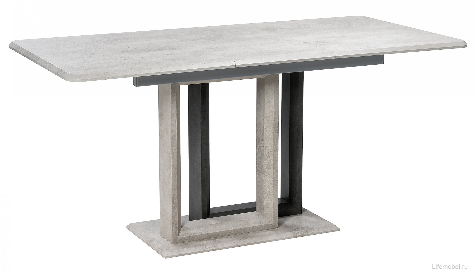 Стол на тумбе Санса 120 камень светлый / камень темный
