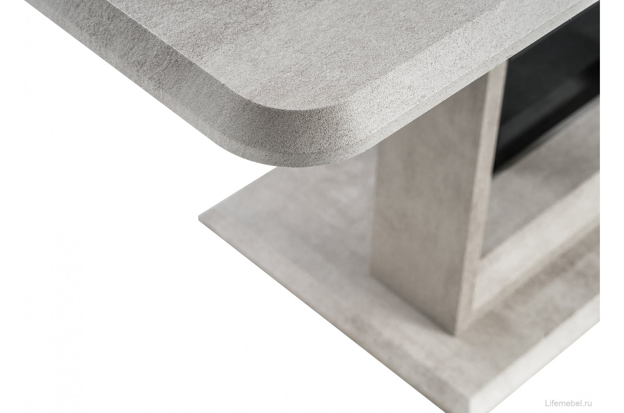 Стол на тумбе Санса 120 камень светлый / камень темный