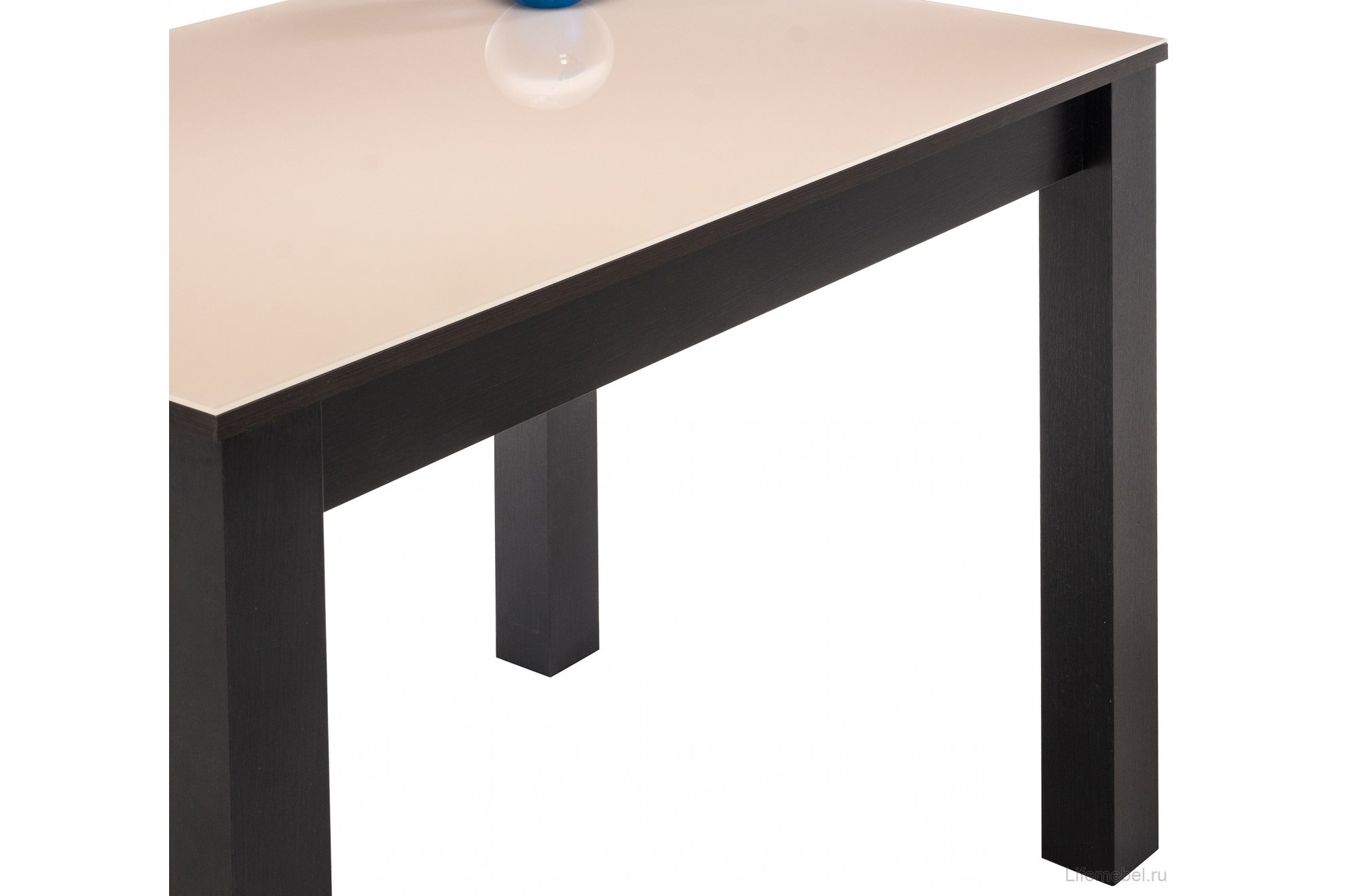 Стеклянный стол Раймунд бежевый / венге