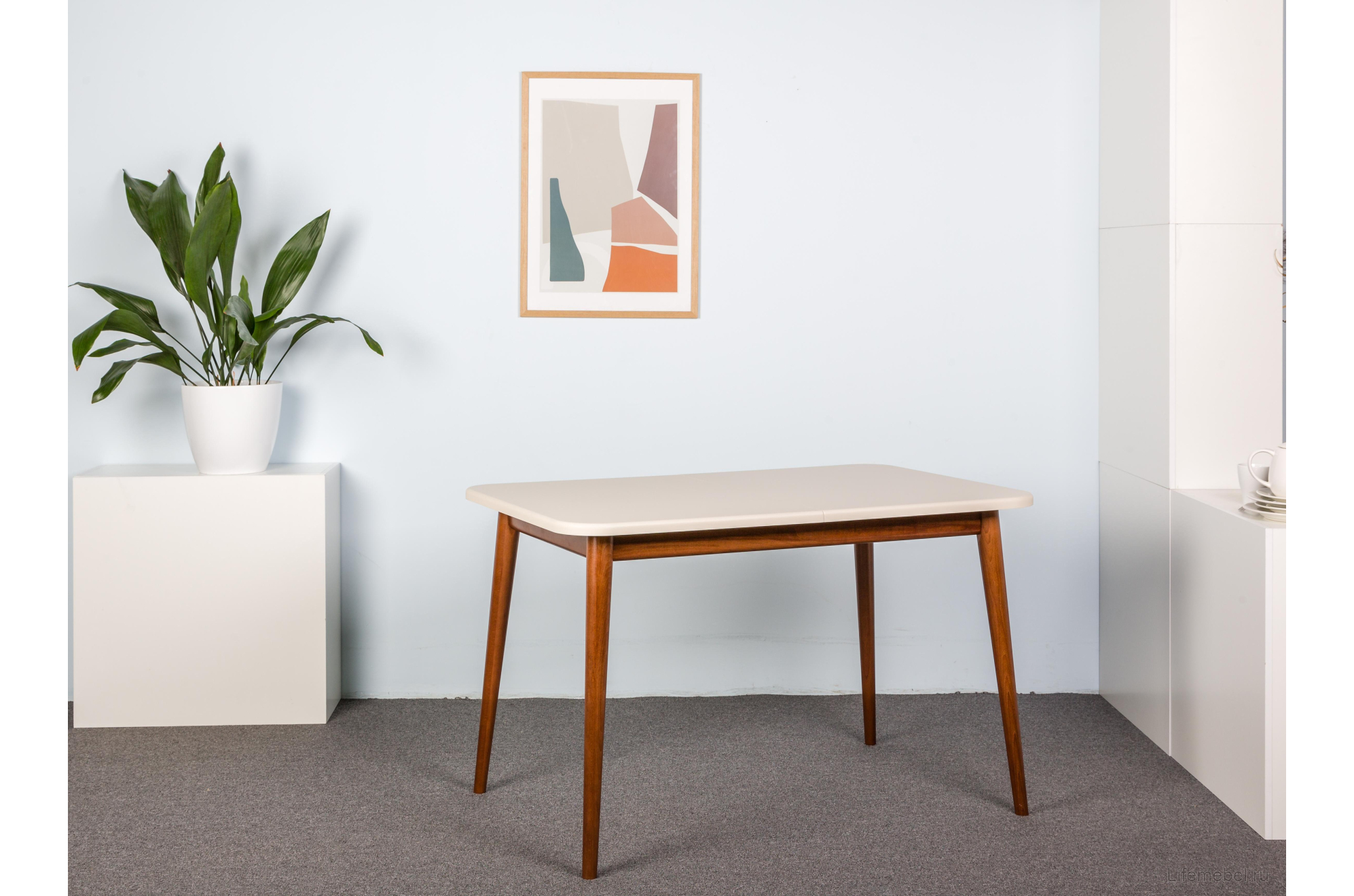 Деревянный стол Сканди бежевый