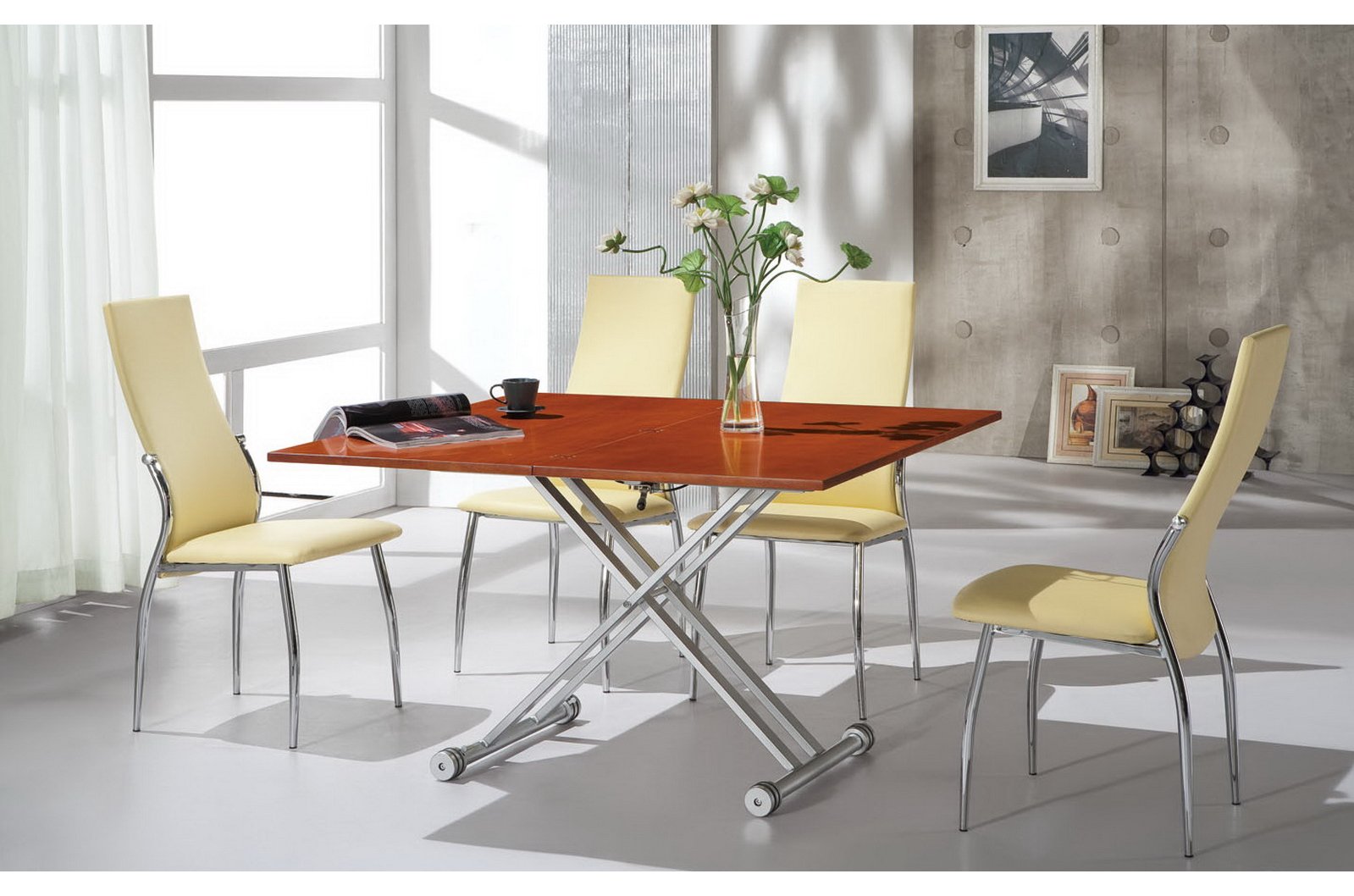 Стол-трансформер 2166 вишня шпон