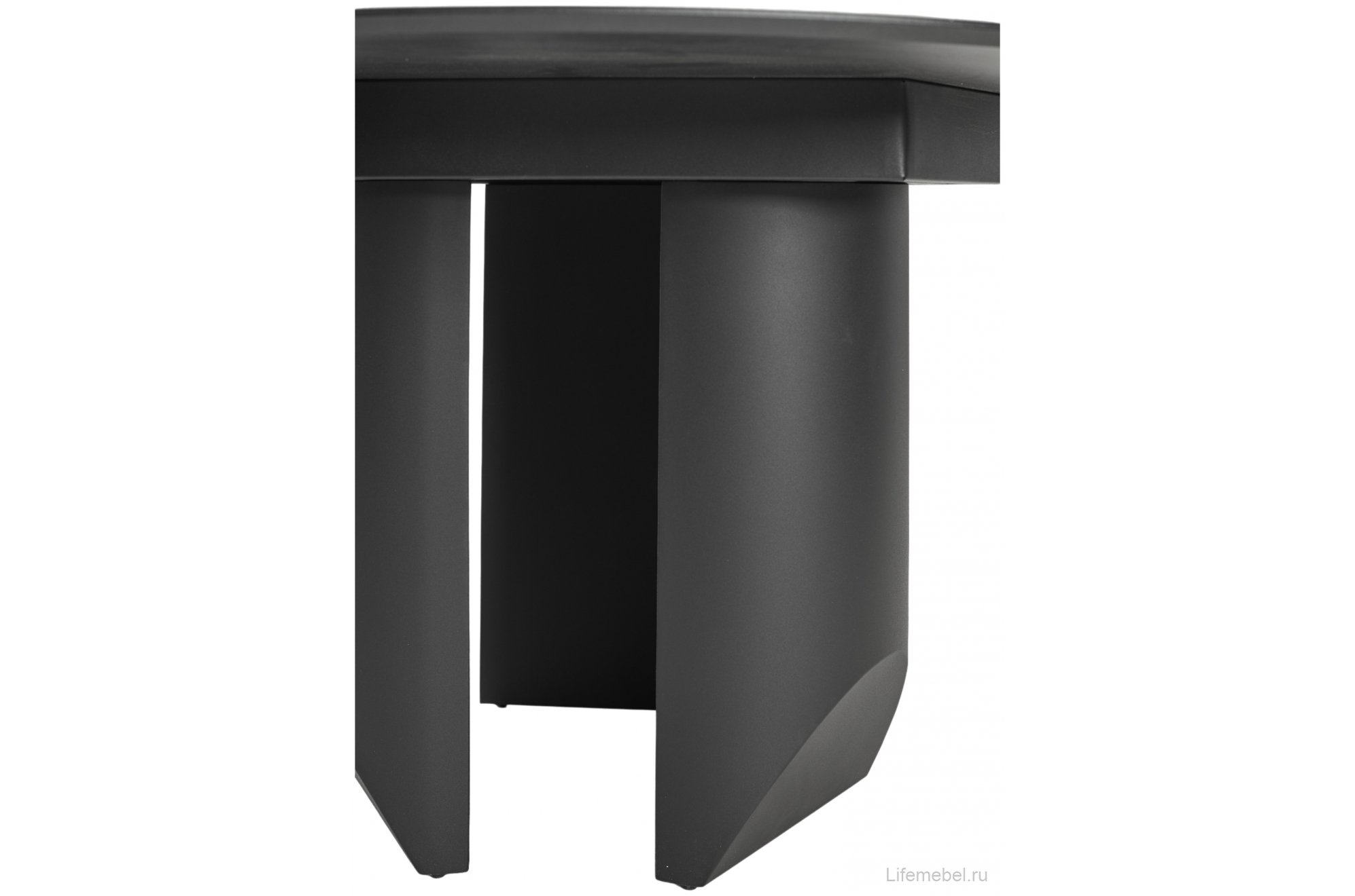 Керамический стол Колизей d140 arctic ocean белый мрамор керамика / черный