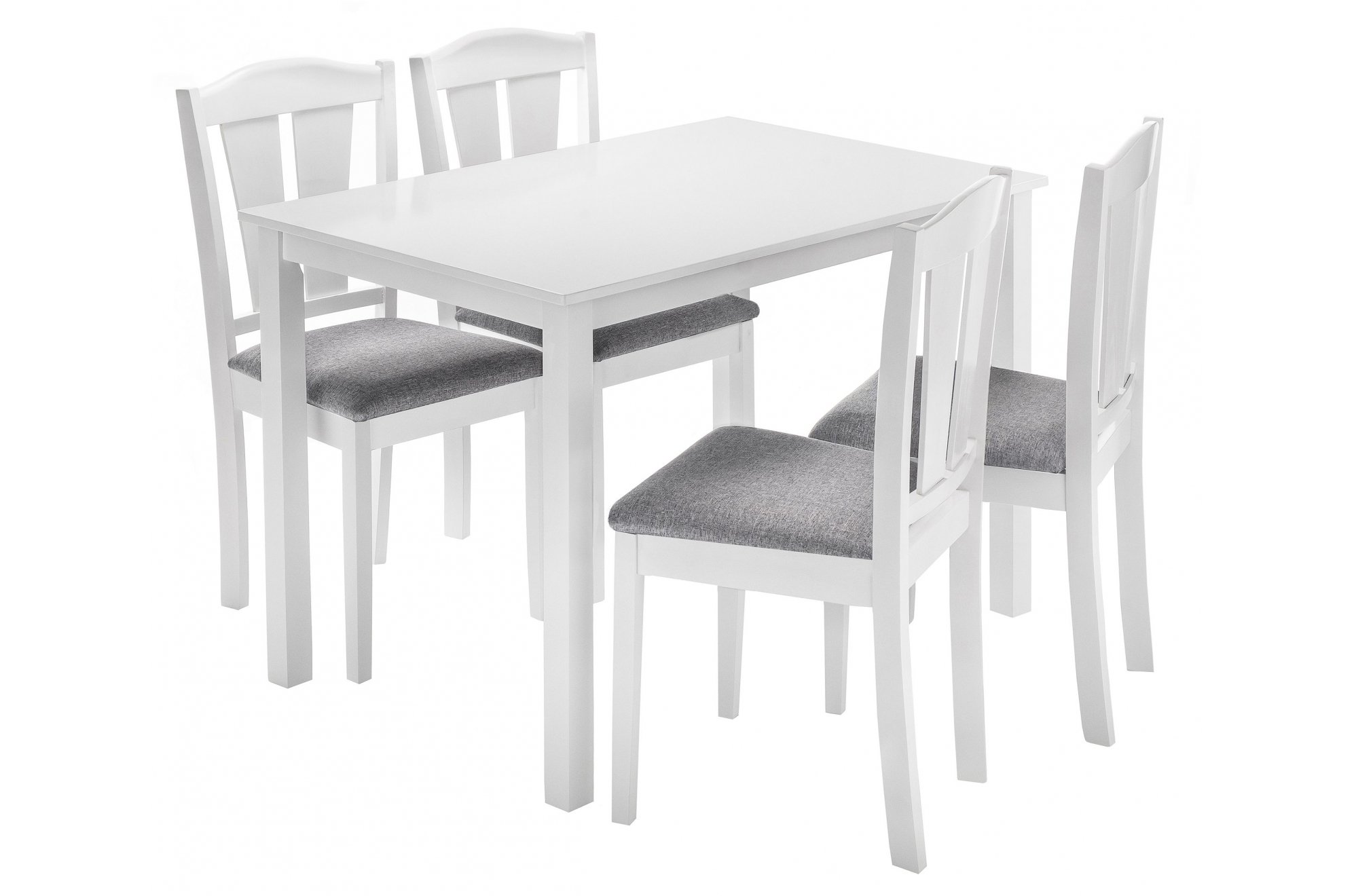 Обеденная группа Mali (стол и 4 стула) white / grey