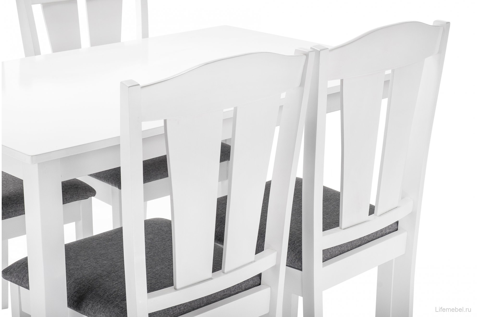 Обеденная группа Mali (стол и 4 стула) white / grey