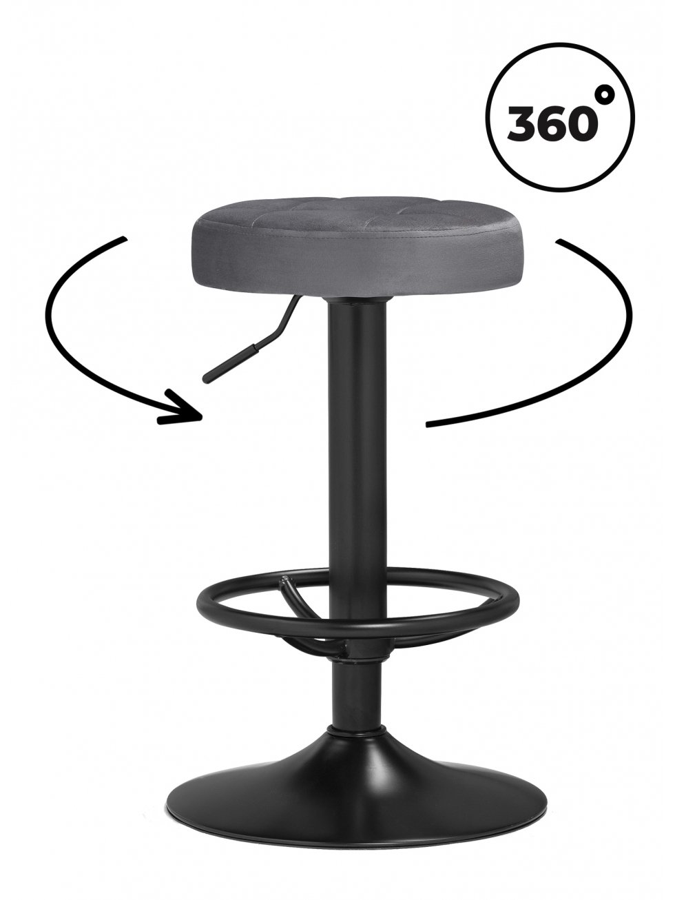 Барный стул Marun dark gray / black