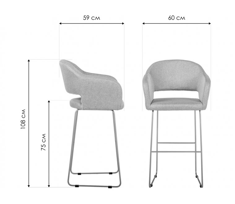 Барный стул Oscar Diag grey / линк золото Барный стул Oscar Diag grey / линк золото