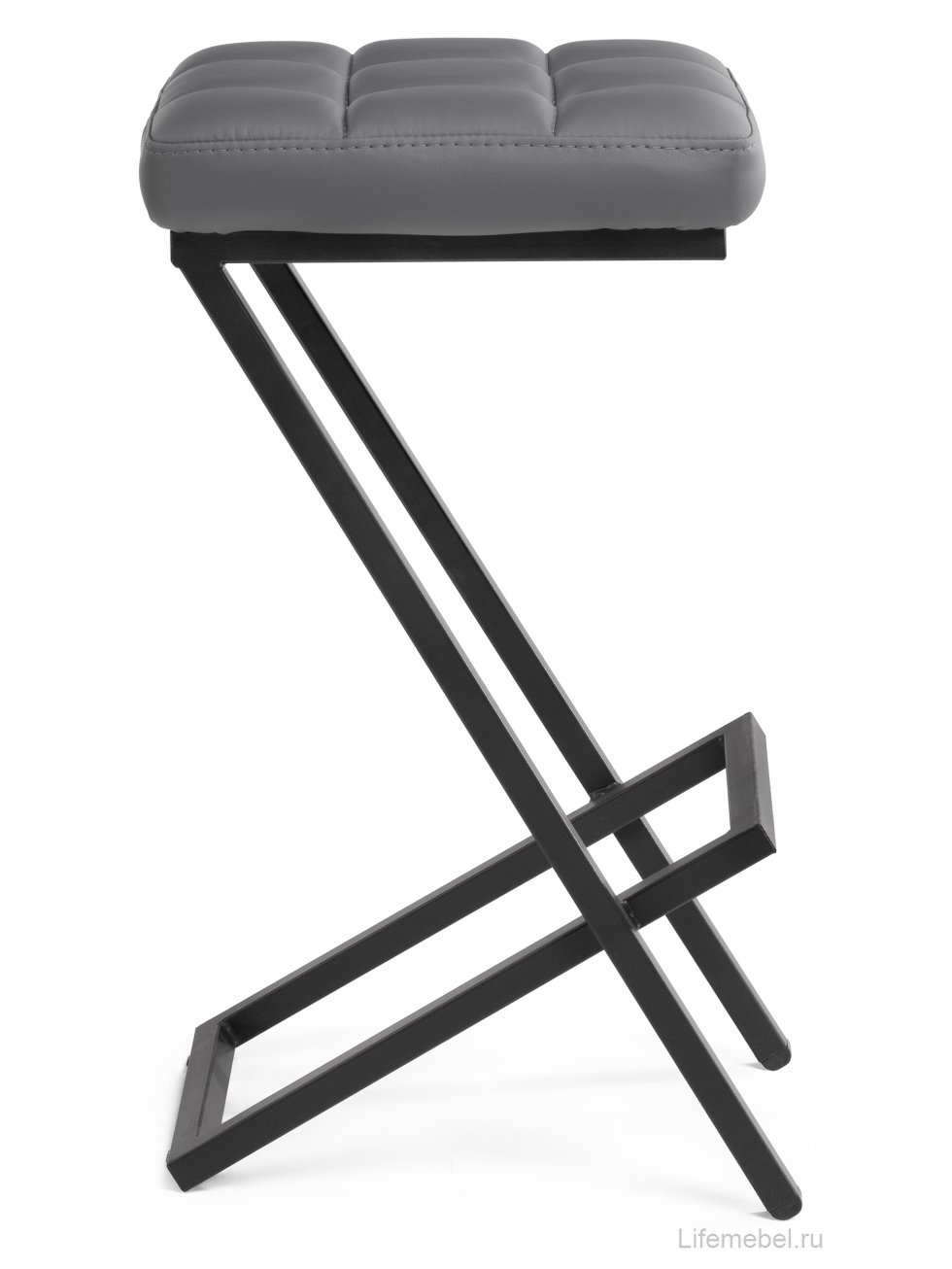 Полубарный стул Амаури темно-серый / черный матовый
