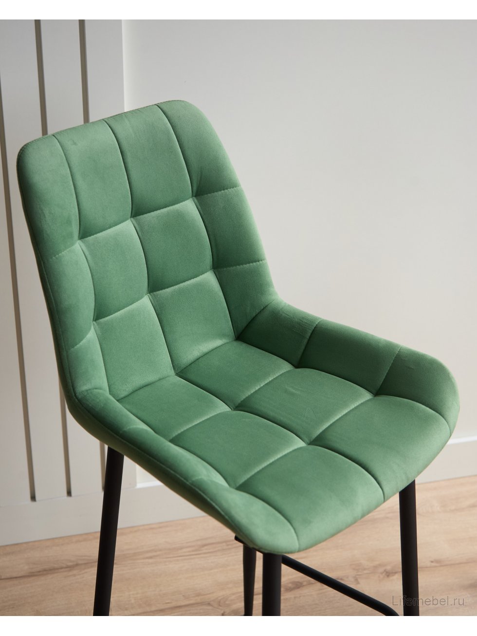 Полубарный стул Челси фисташковый (zd 651) / черный