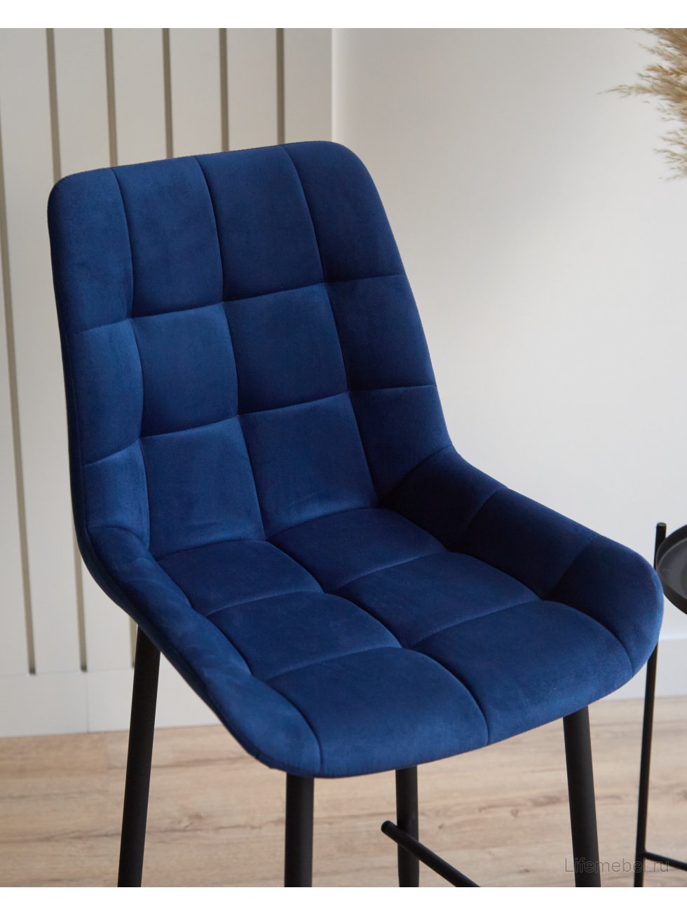 Полубарный стул Челси синий (zd 798) / черный